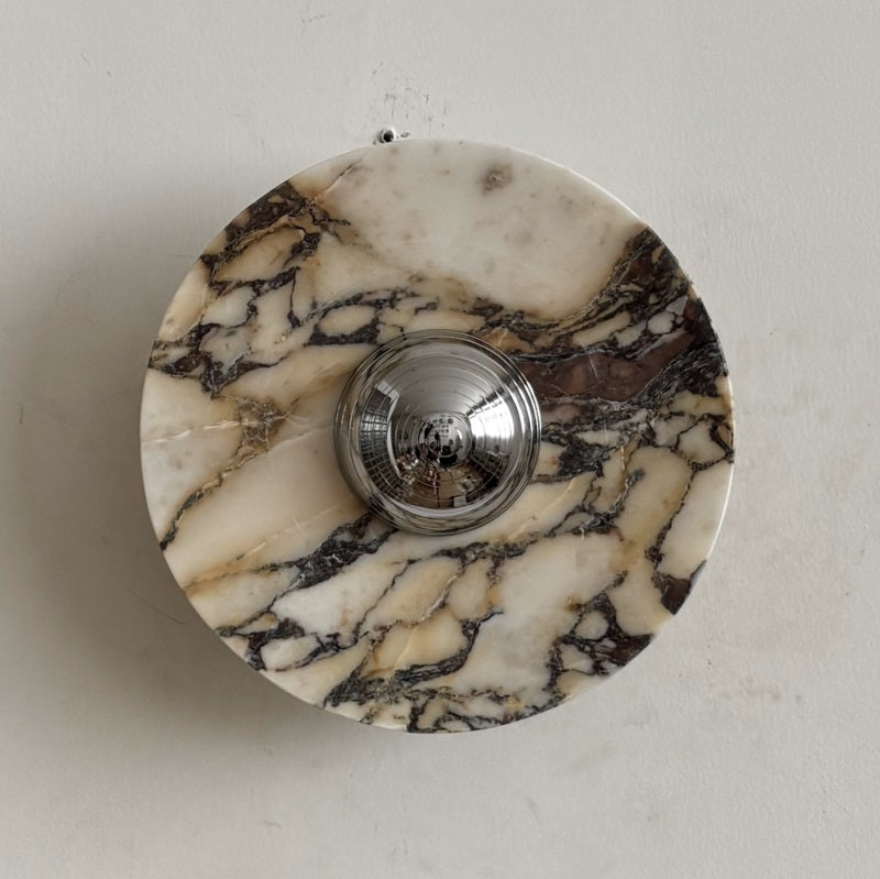 Calacatta Marble Wall Sconce Light - Modern Gold Finish Bathroom Vanity Lighting for Bedroom, Hallway & Living Room Decor