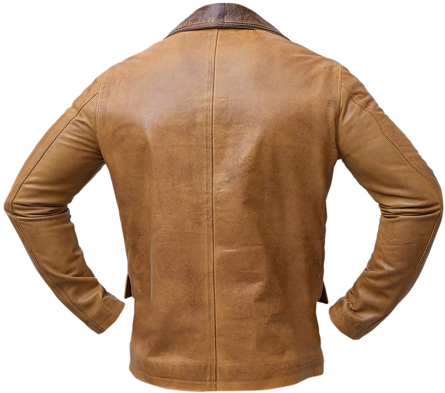 Red Dead Redemption II Arthur Morgan Leather Coat - Men's Tan Brown Real Leather Jacket for Cosplay, Halloween & Western Style Outfits