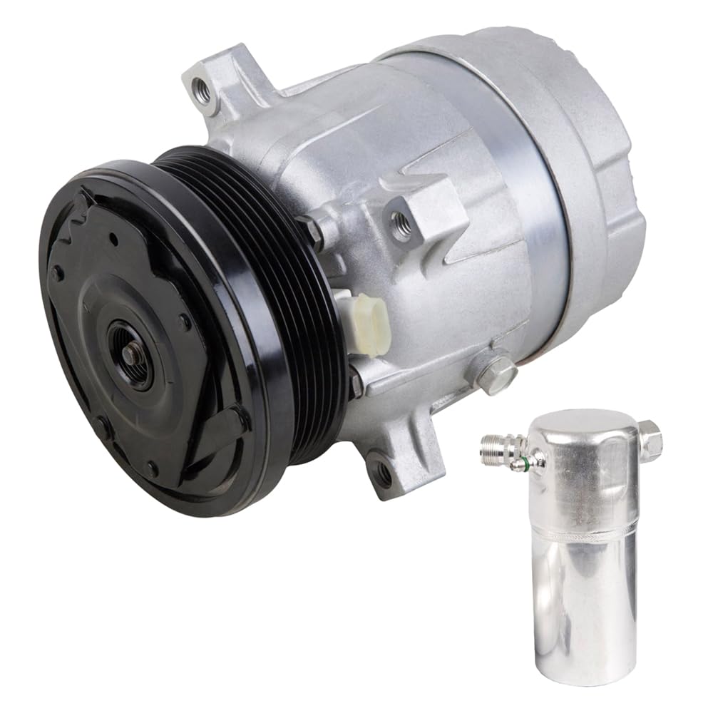New AC Compressor with A/C Drier for 1992-1994 Chevy Cavalier & Pontiac Sunbird - BuyAutoParts 61-89713R2 | Perfect for Summer Cooling & Auto AC Repair