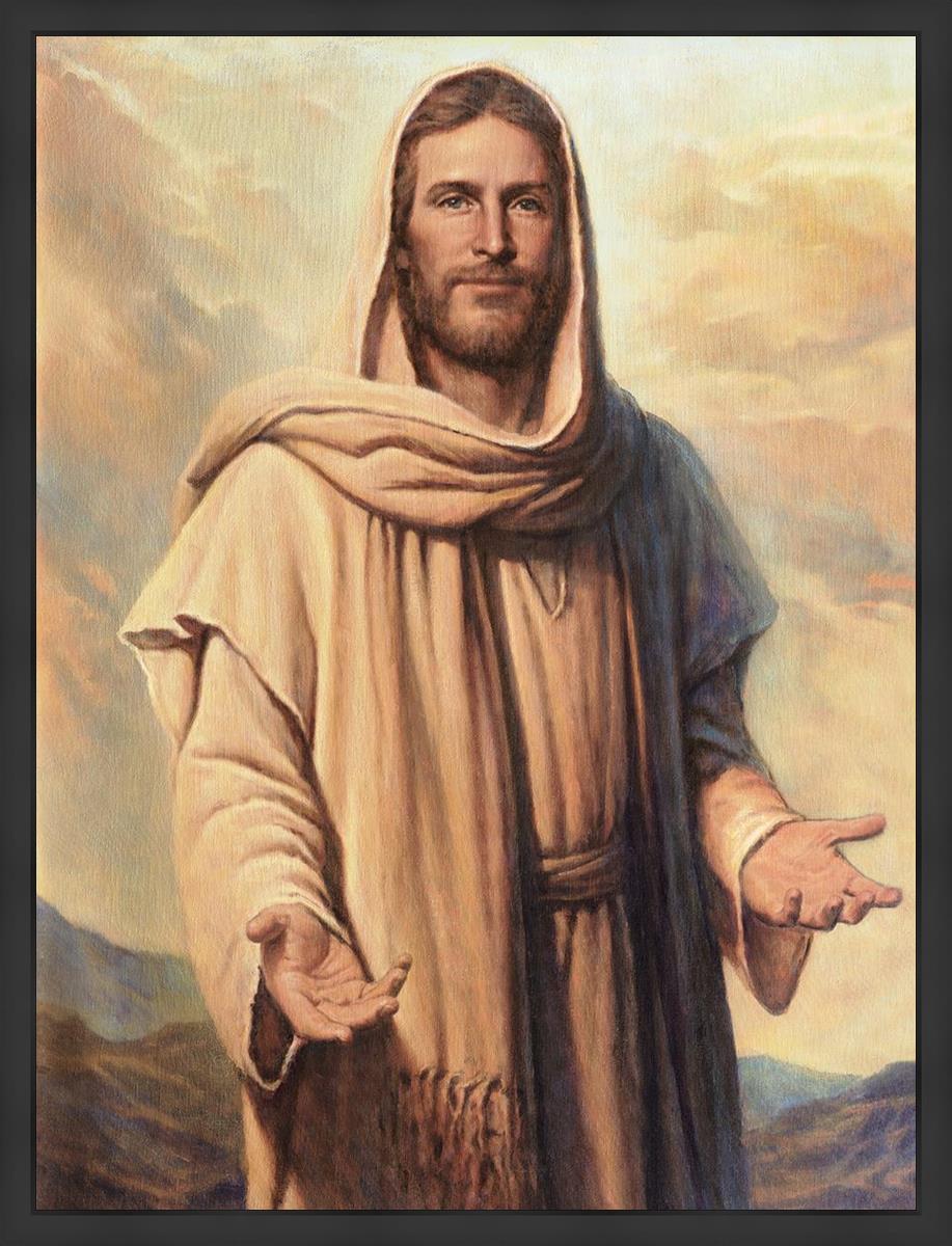 Abide With Me Large Wall Art - Inspirational Canvas Print for Living Room, Bedroom & Office Decor - Perfect for Home, Church & Spiritual Spaces