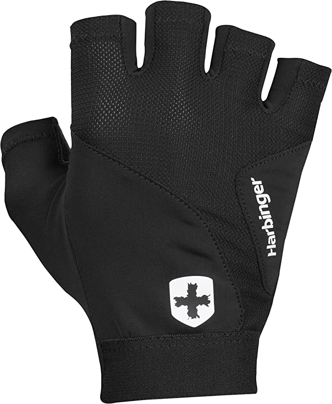 Harbinger Unisex Flexfit Gloves 2.0 - Black Weightlifting Gloves for Gym, CrossFit & Workout - Breathable & Comfortable Training Gloves for Men & Women