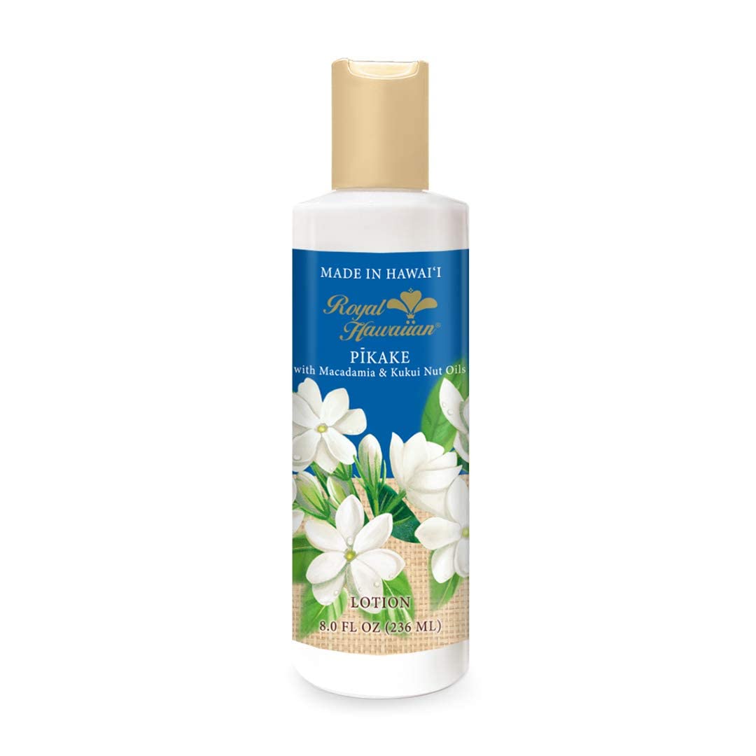 Royal Hawaiian Pikake Body Lotion 8 oz - Moisturizing Floral Scented Lotion for Dry Skin - Perfect for Daily Hydration & Spa Days