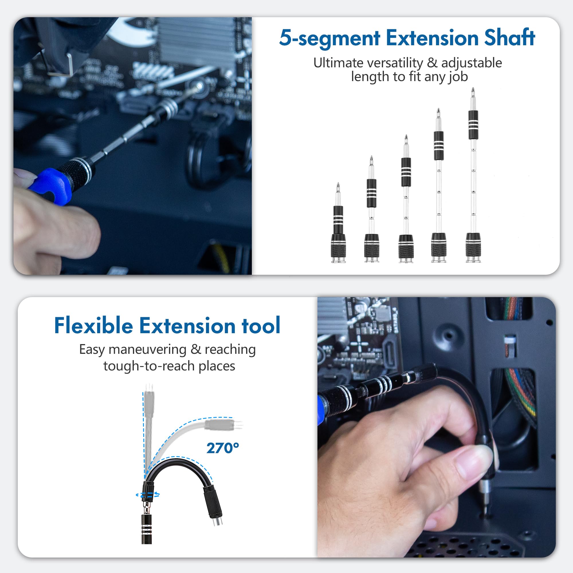 XOOL 140 in 1 Precision Screwdriver Set - Professional Magnetic Repair Tool Kit for Electronics, MacBook, iPhone, Laptop, Game Console & Tablet | 120 Bits for Computer, Phone & Device Maintenance | Perfect for DIY Repairs, Tech Enthusiasts & Professional Technicians