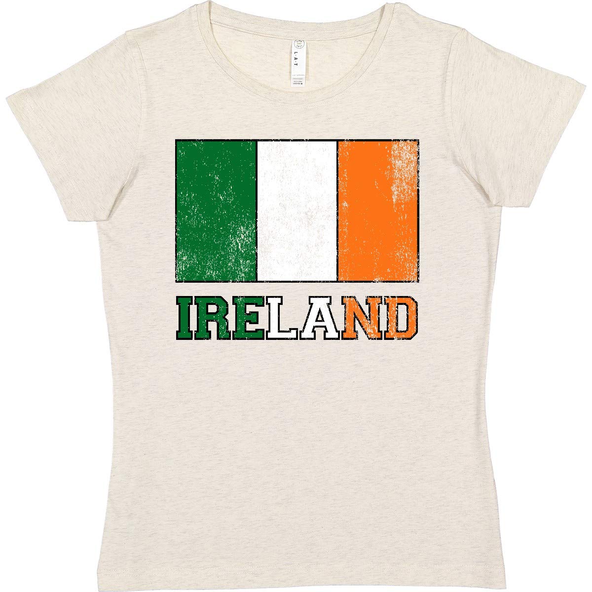 Inktastic Ireland Flag Women's T-Shirt - Patriotic Irish Pride Graphic Tee for Women - Comfortable Casual Wear for St. Patrick's Day & Irish Heritage Events