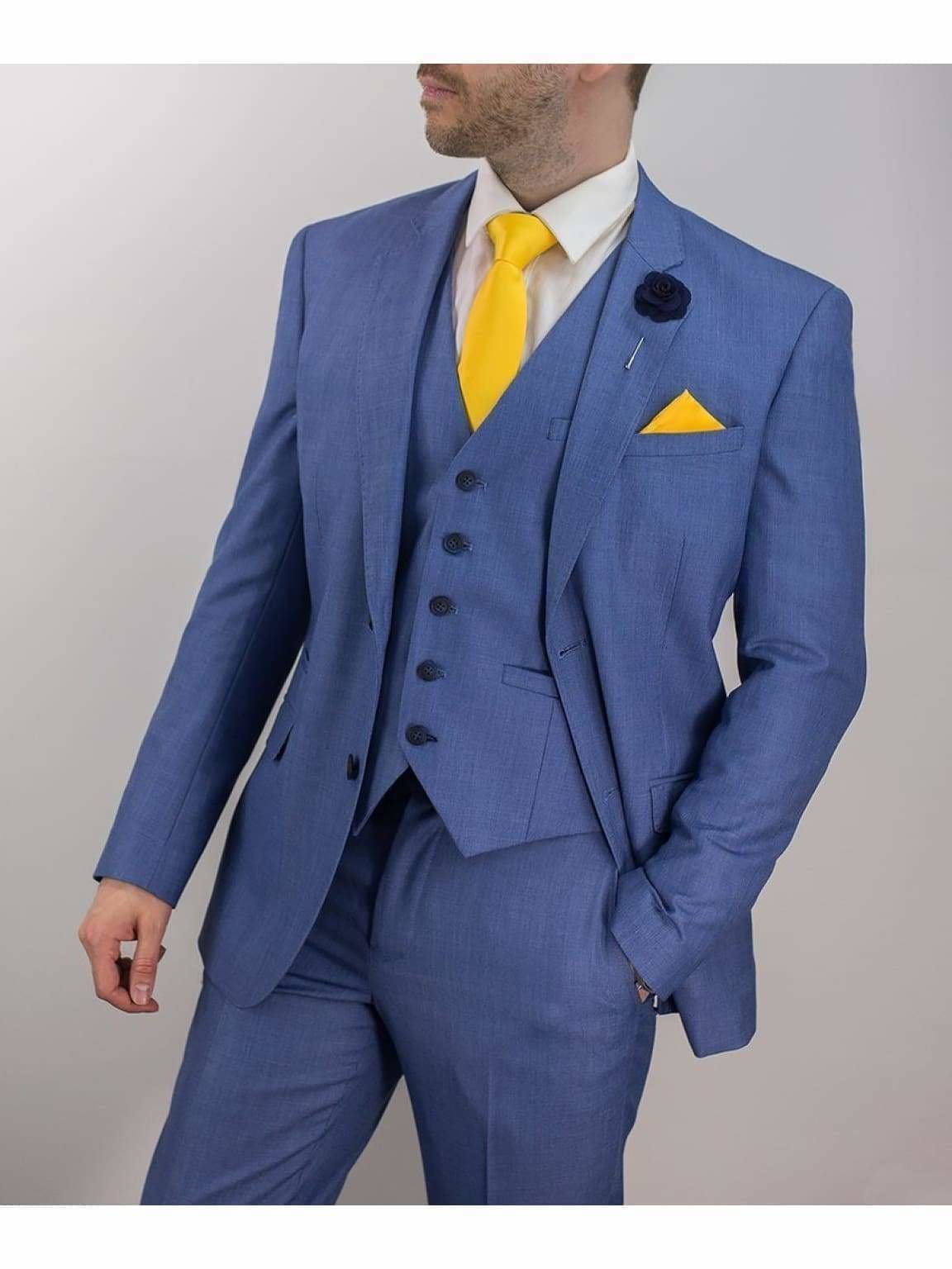 Cavani Blue Jay Sky Blue Waistcoat for Men | Elegant Formal Vest for Weddings, Business & Special Occasions