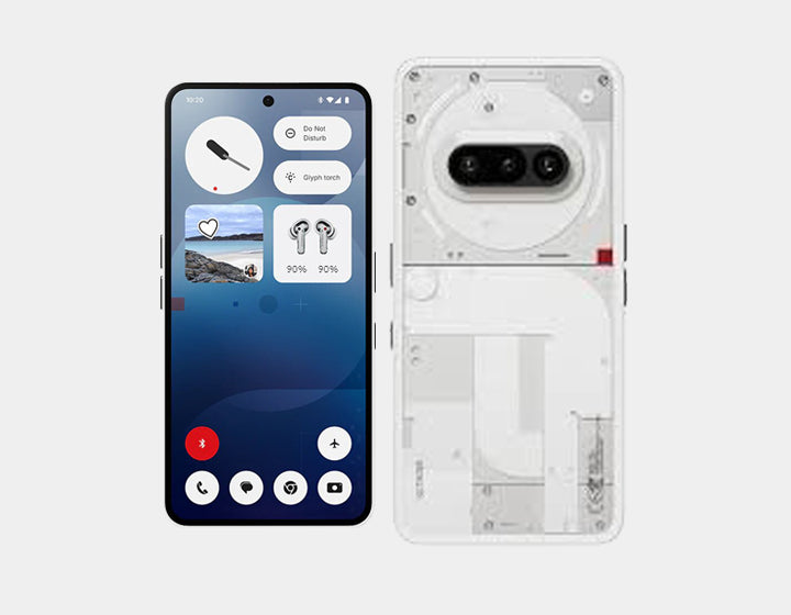 Nothing Phone 3a 5G Unlocked Smartphone - 256GB ROM 12GB RAM Dual SIM GSM - White | Fast Performance for Gaming, Streaming & Productivity