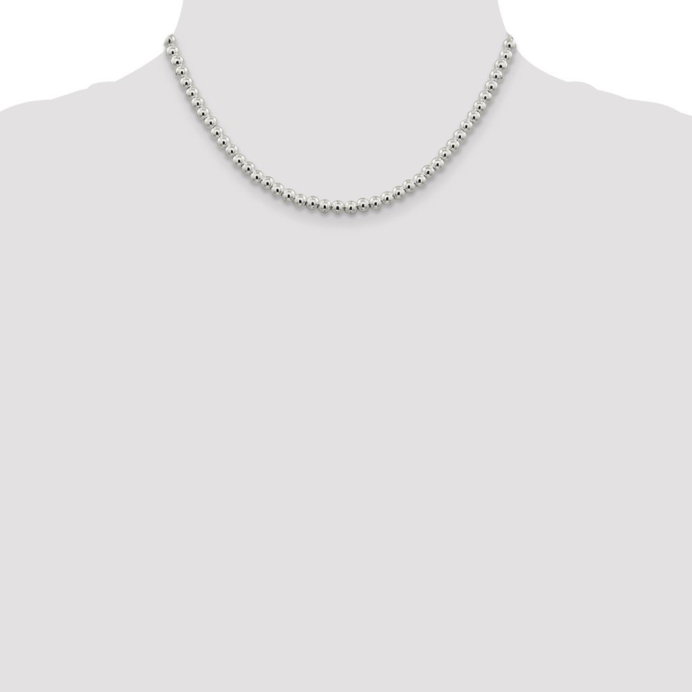 925 Sterling Silver 5mm Beaded Box Chain Necklace with Secure Lobster Clasp - Elegant Layering Necklace for Women, Perfect for Everyday Wear, Gifts & Special Occasions