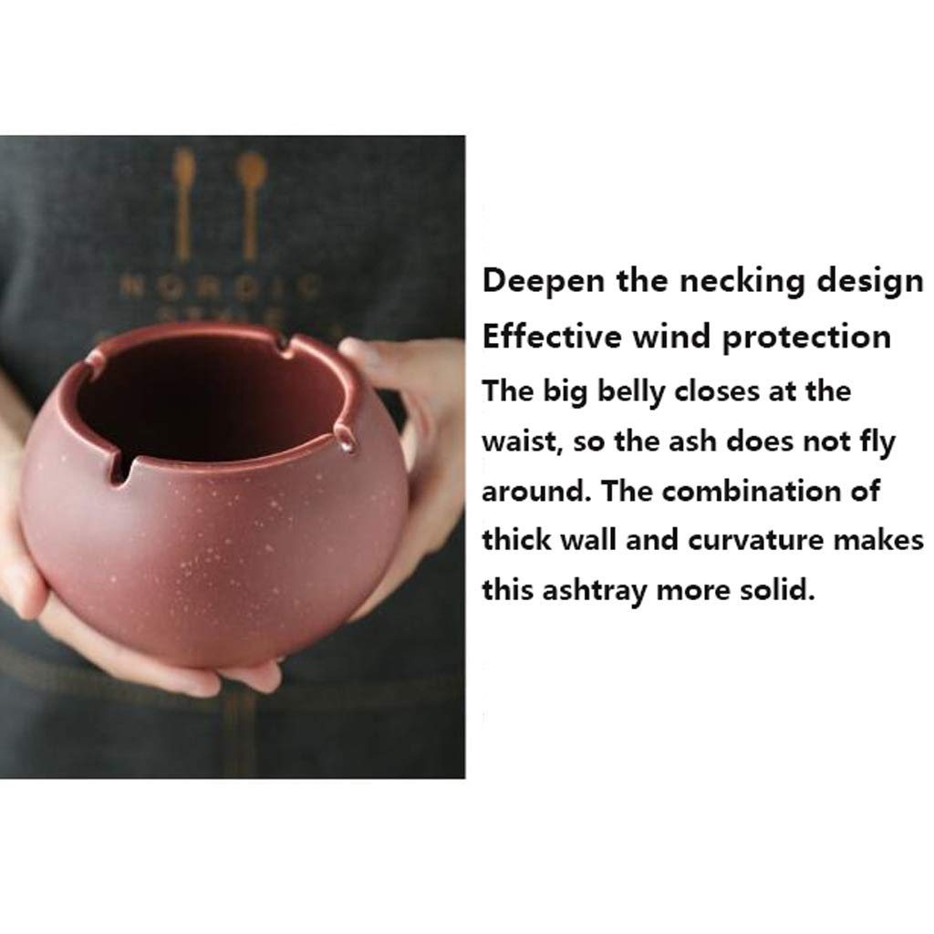 Windproof Ceramic Ashtray with Lid - Elegant Home & Office Decor, Desktop Decorative Gift for Smokers (Yellow) | Perfect for Indoor Use, Patios, and Outdoor Gatherings