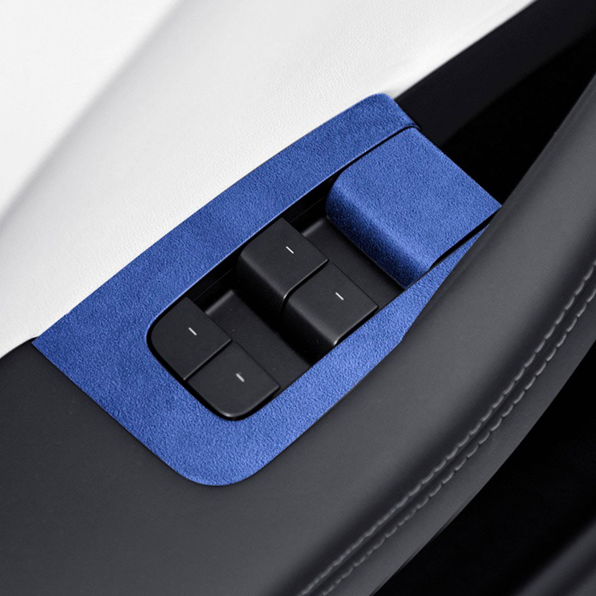 Tesla Model 3 Highland & Model Y Juniper Alcantara Window Switch Panel Wrap Sticker (2024+) - Premium Interior Upgrade for Enhanced Luxury & Style | Perfect for Car Enthusiasts & Tesla Owners