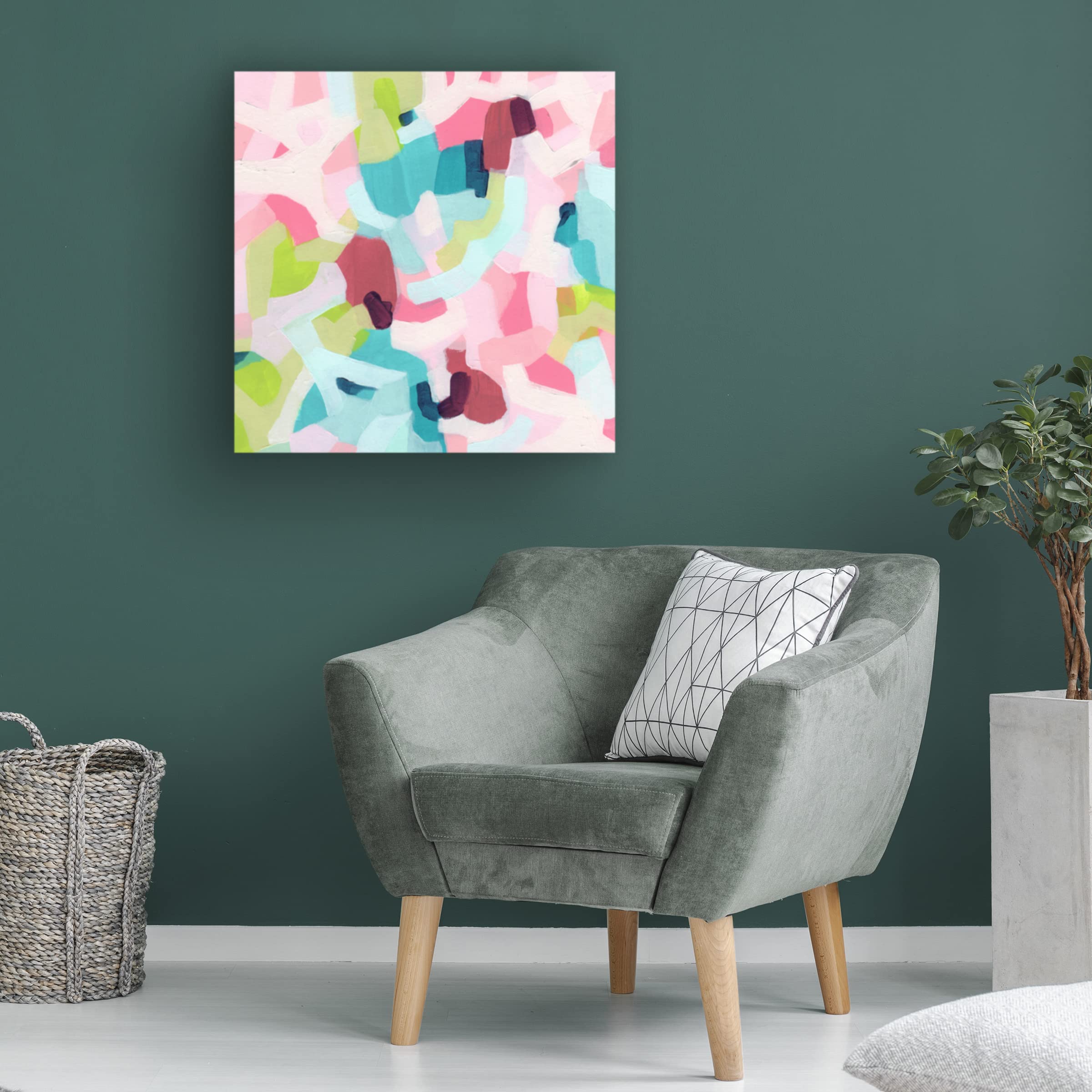 Trademark Fine Art 'Chroma Zone I' Canvas Art Print by June Erica Vess - Modern Abstract Wall Decor for Living Room, Bedroom & Office