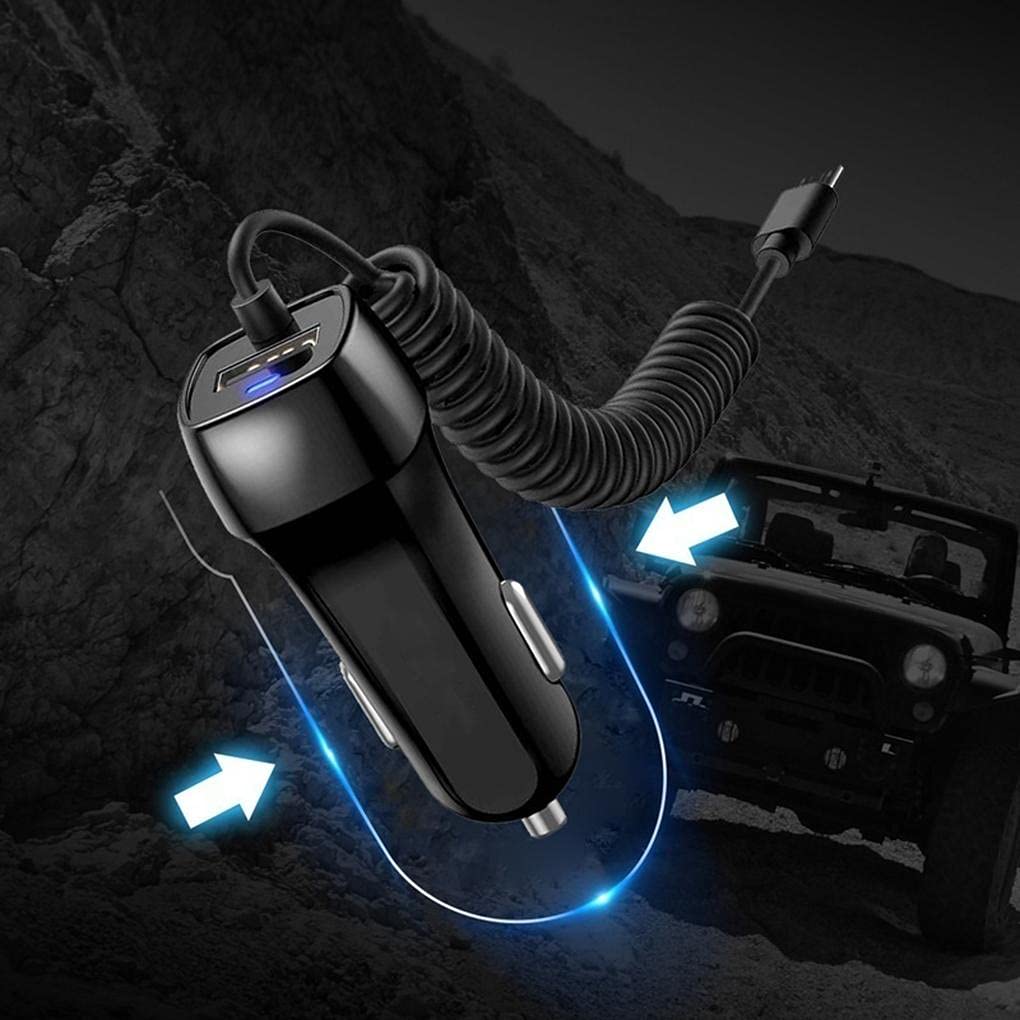 GoPro Hero 7 Silver Car Charger with Extra USB Port | Fast Charging Cable Included | Black | Perfect for Road Trips & Outdoor Adventures