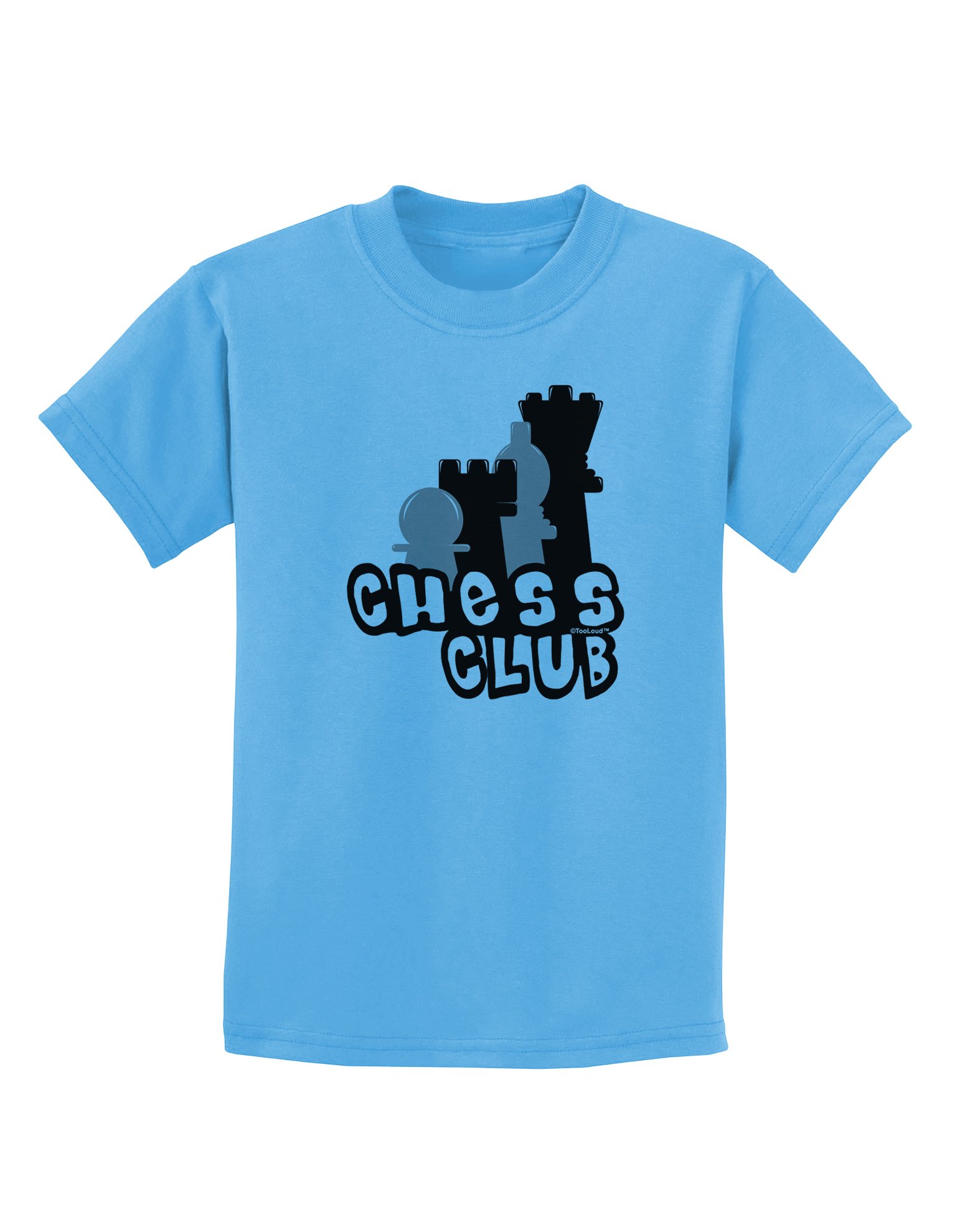 TooLoud Chess Club Kids T-Shirt - Fun Graphic Tee for Young Chess Players | Perfect for School, Tournaments & Chess Club Activities