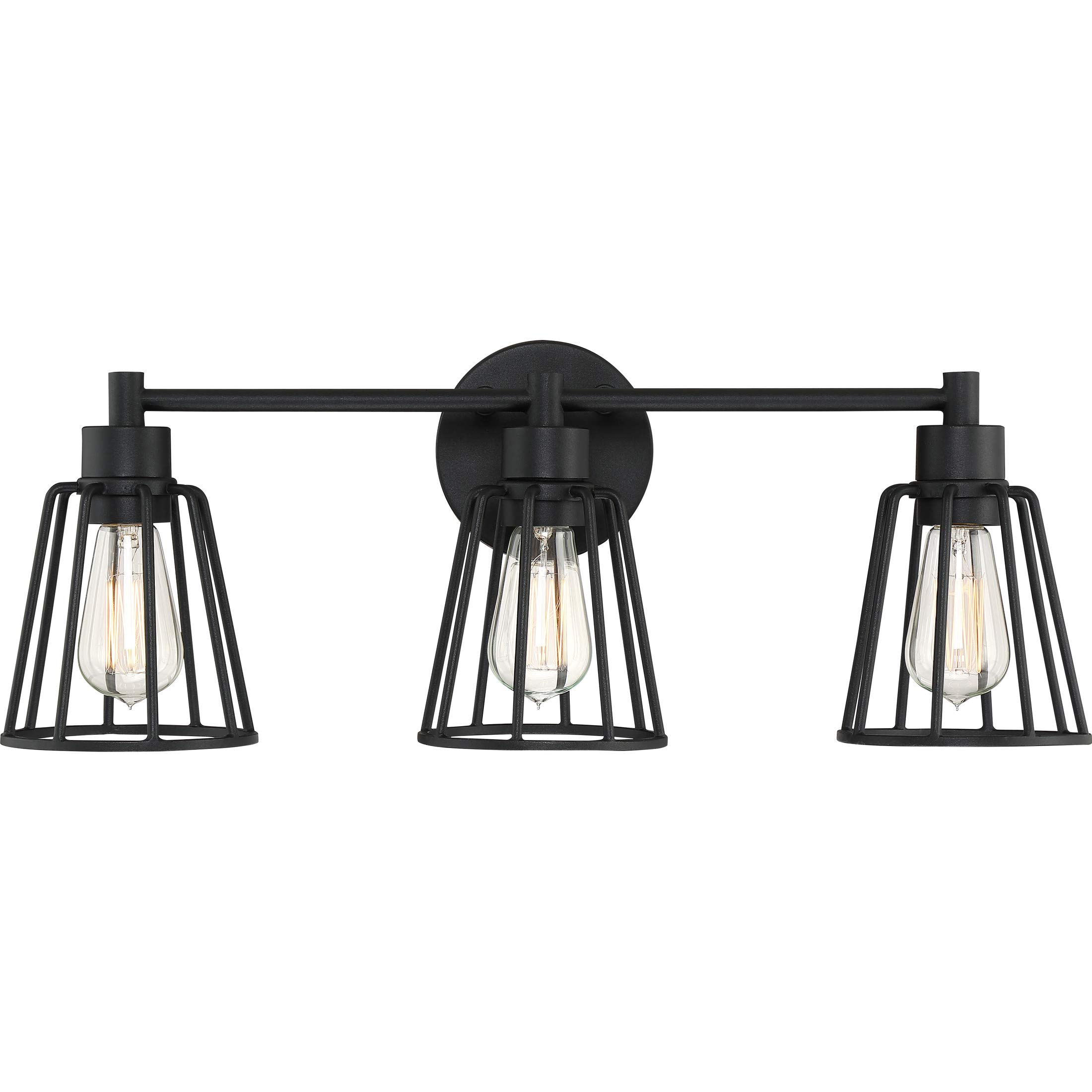 Quoizel Atticus 3-Light Earth Black Bathroom Vanity Light - Perfect for Modern Home Decor & Spa-Like Ambience