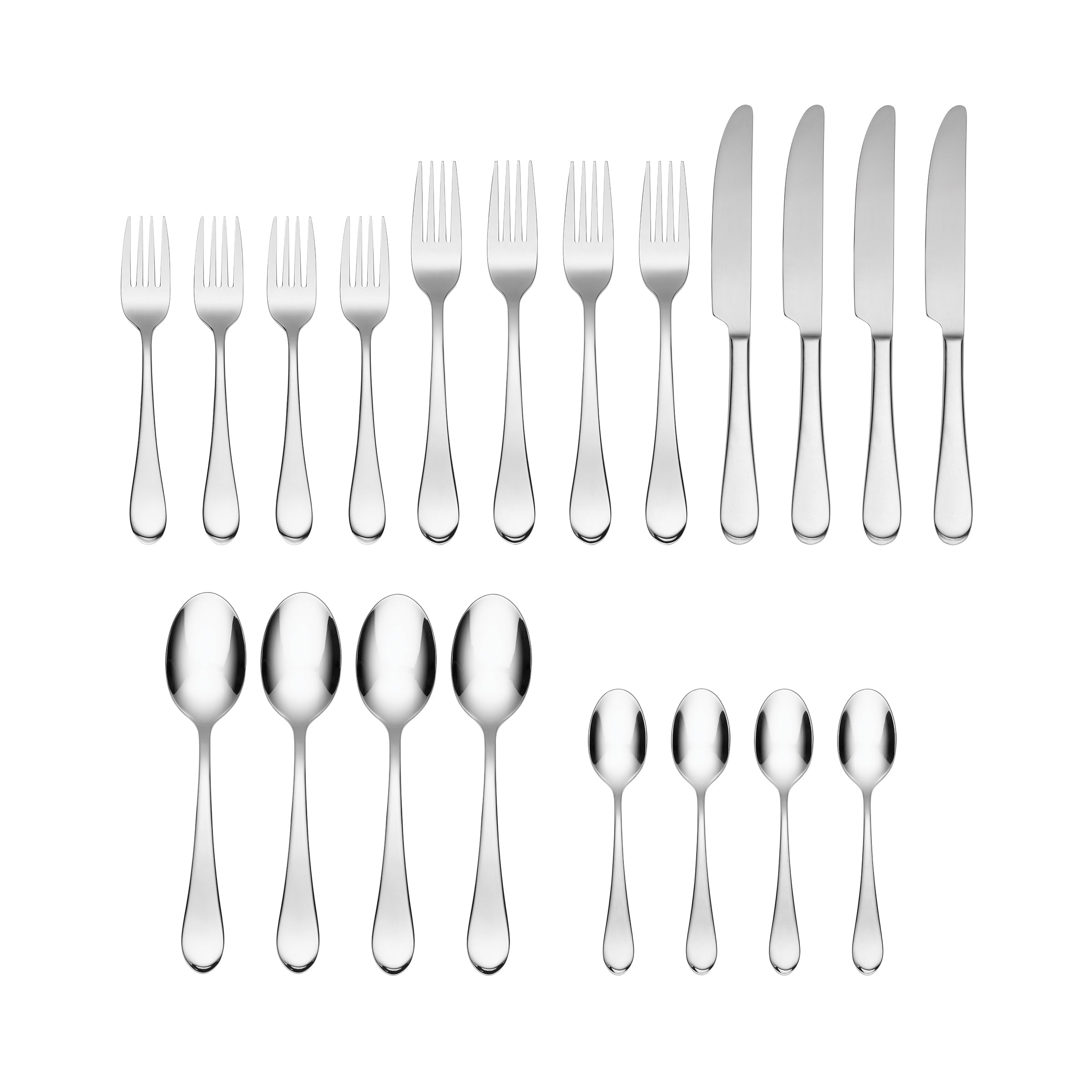 Premium Icarus 20-Piece Stainless Steel Flatware Set - Elegant Silverware for 4 Place Settings - Perfect for Dinner Parties, Weddings & Everyday Dining