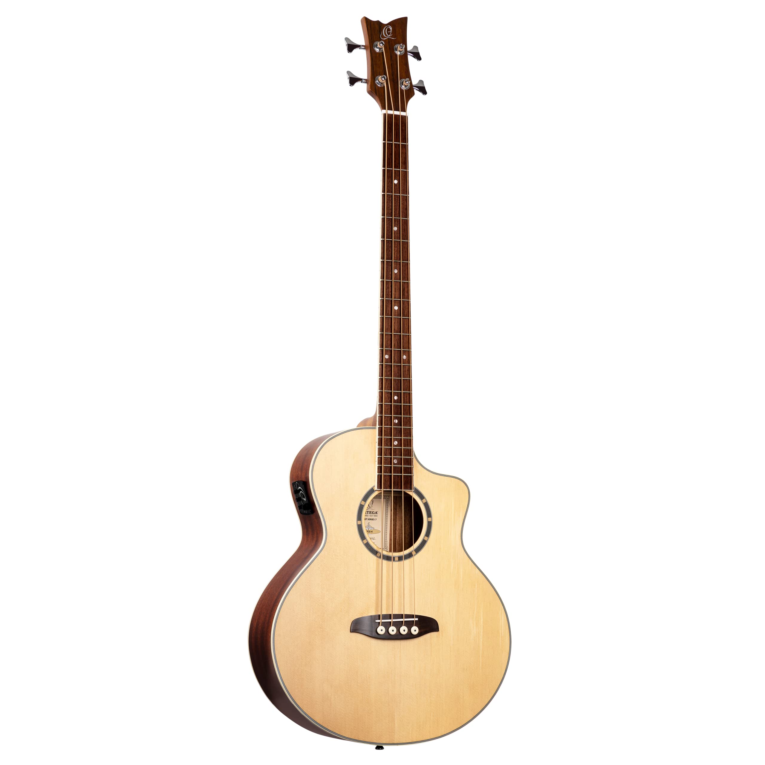 Ortega 4-String Acoustic Bass Guitar - Professional Quality for Live Performances, Studio Recording & Music Practice