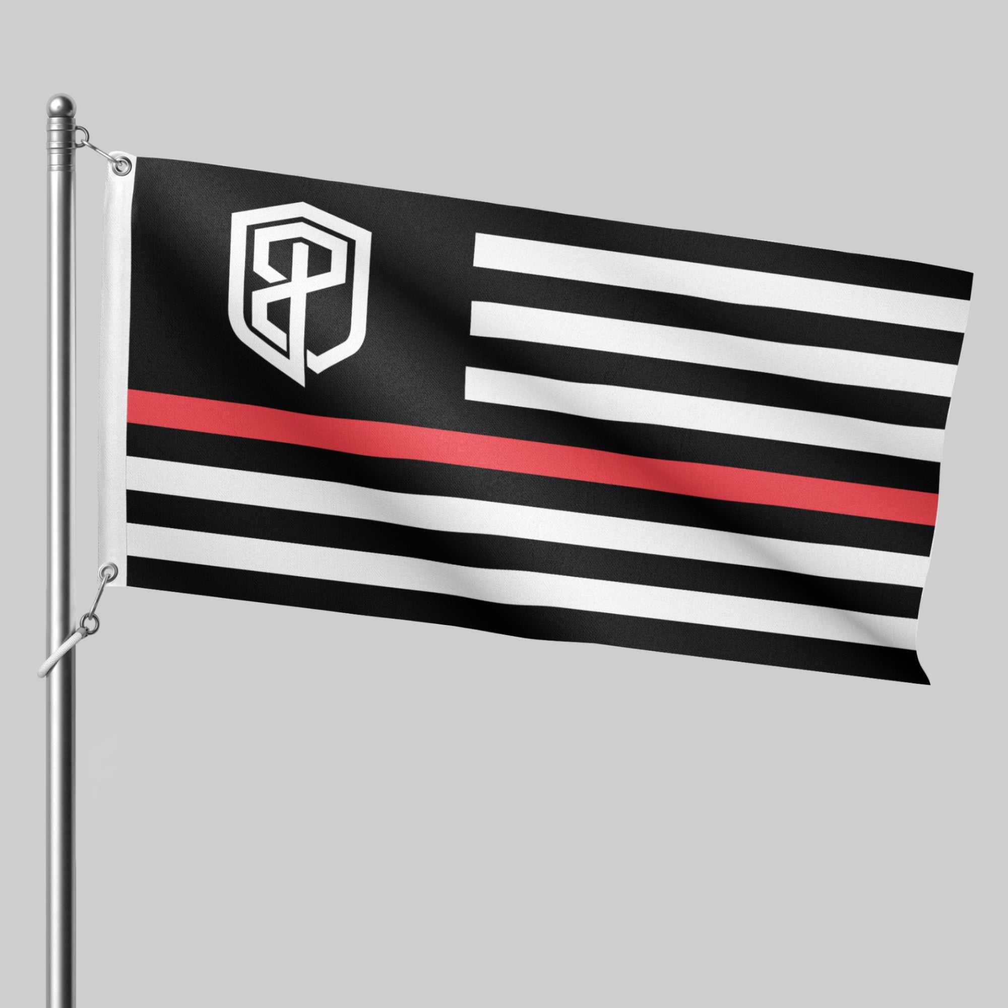 Thin Red Line Flag - American Firefighter Flag - Heavy Duty Nylon - 3x5 ft - Perfect for Outdoor, Indoor, and Wall Decor