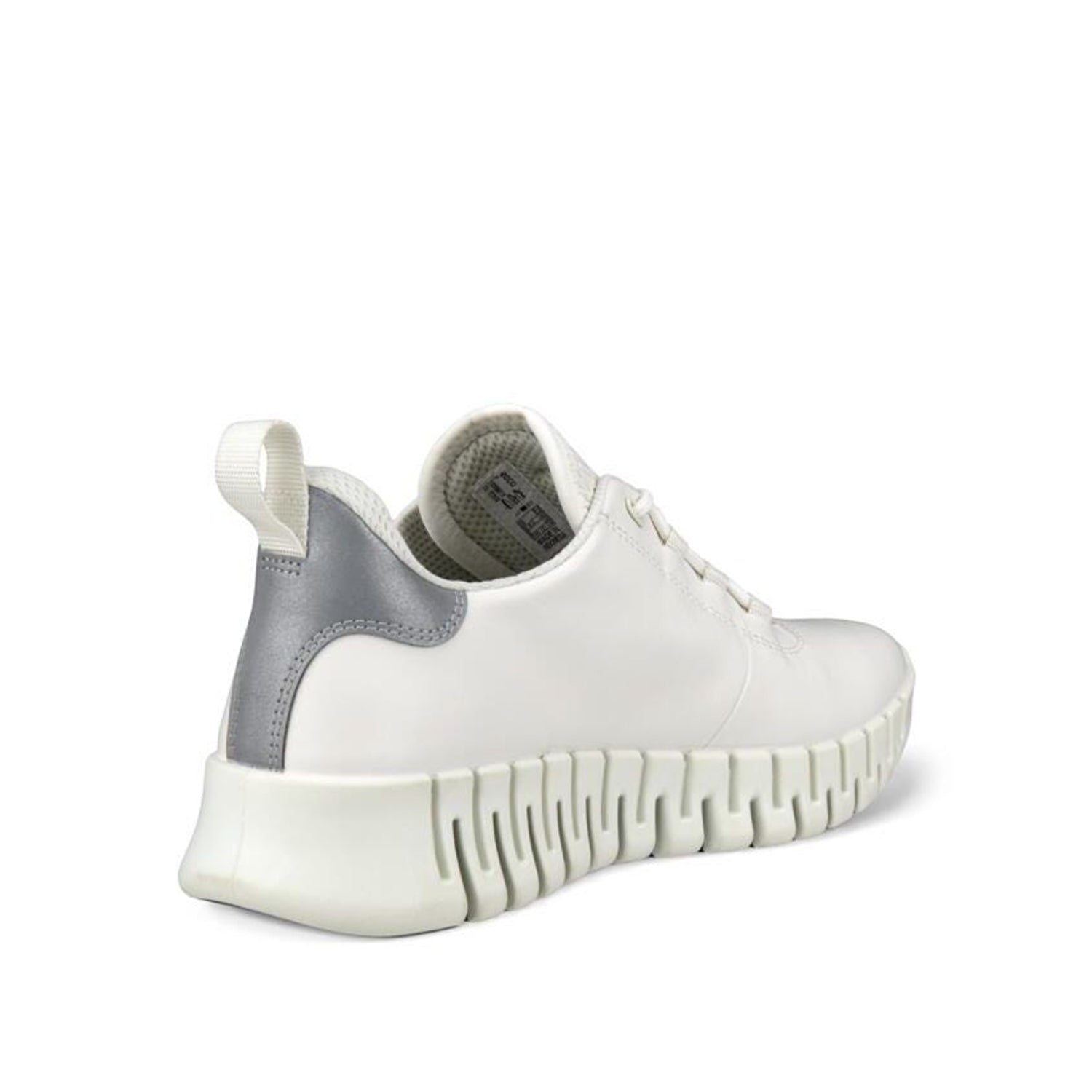 ECCO Women's Gruuv Sneaker - White & Light Grey Casual Shoes for Walking, Travel & Everyday Comfort