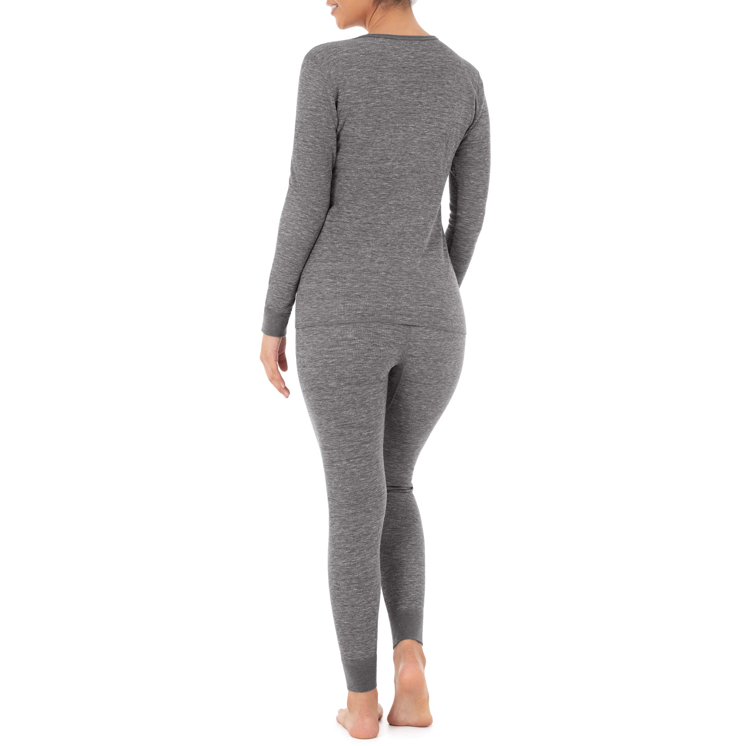 Fruit of the Loom Women's Micro Waffle Premium Thermal Underwear Set - Cozy Winter Layering for Home & Outdoor Activities