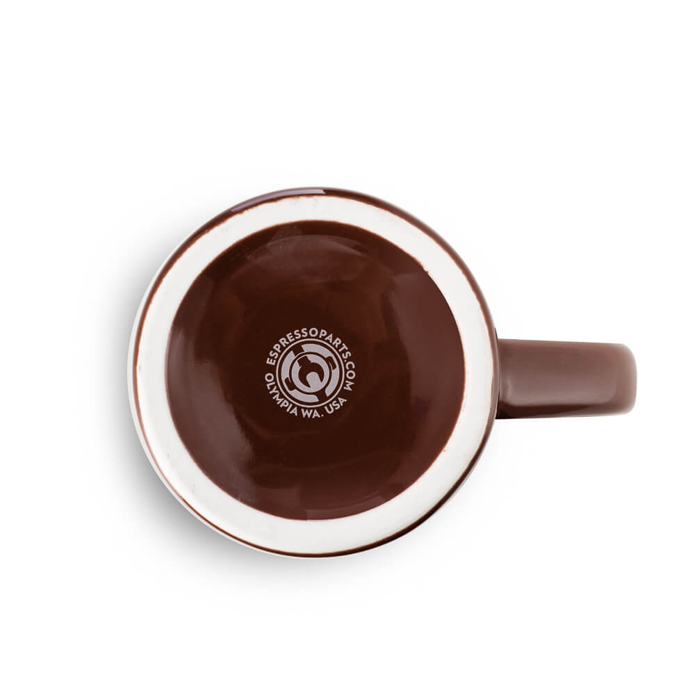 Premium Brown Porcelain Diner Mug for Espresso - 10oz/305ml Coffee Cup - Ideal for Home, Office & Cafe Use