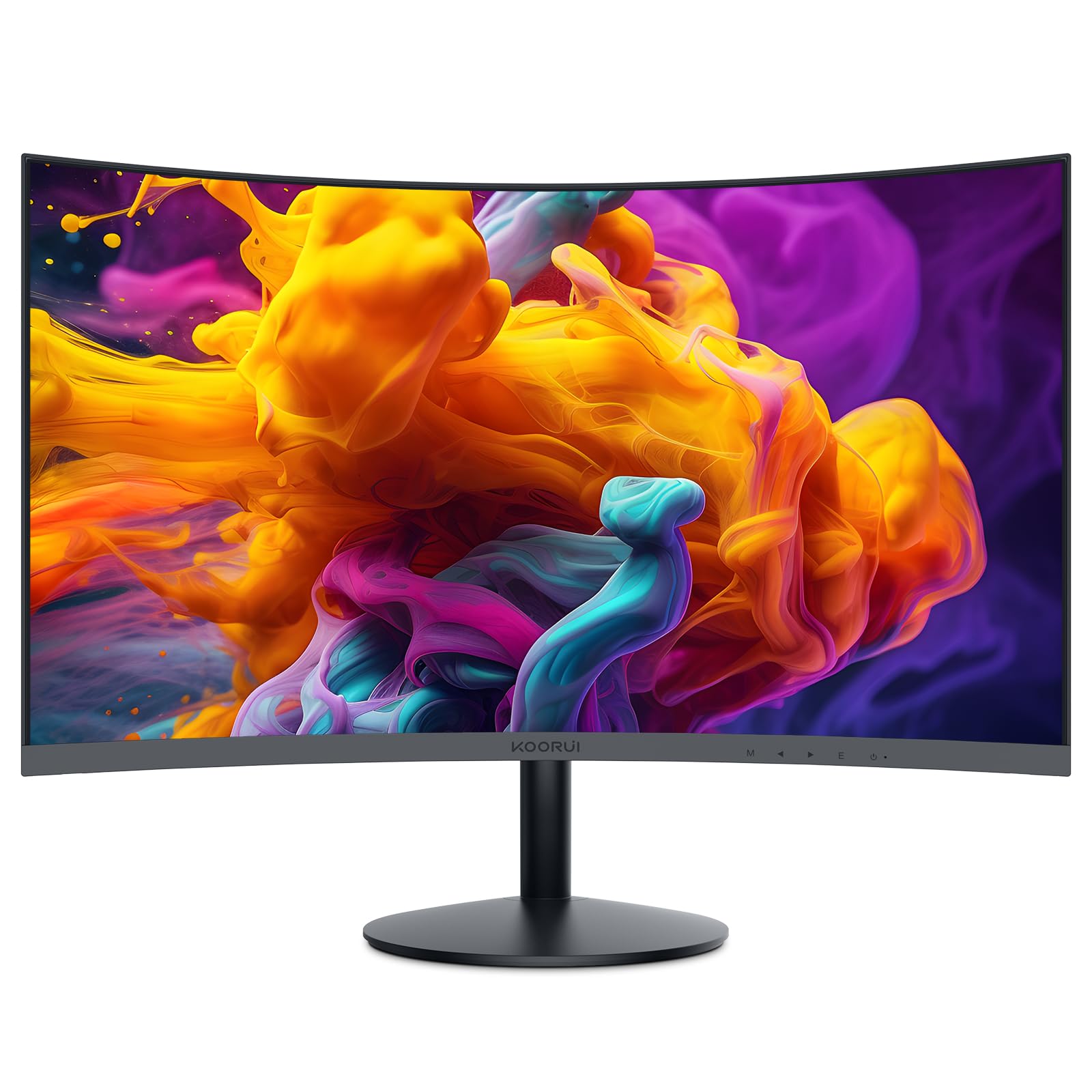 KOORUI 23.6 Inch FHD Curved Gaming Monitor - 1800R Curvature VA Panel, 60Hz Refresh Rate, HDMI & VGA Ports, Eye Care Technology, Adjustable Tilt - Perfect for Home Office, Gaming & Entertainment (Black, Model 24N5C)