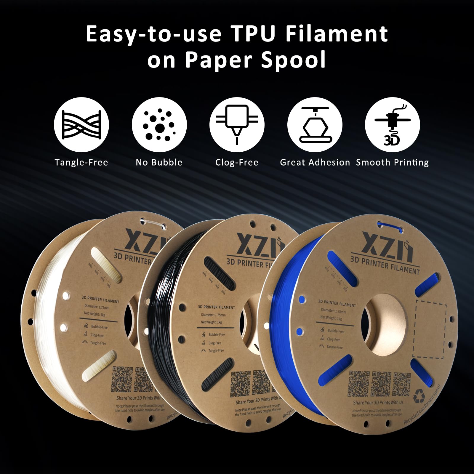Premium TPU Filament 1.75mm 95A Soft Flexible 3D Printer Filament - 1kg Spool (2.2 lbs) with ±0.02mm Accuracy - Clear Gold TPU for Cosplay, Phone Cases & Wearable Tech Accessories