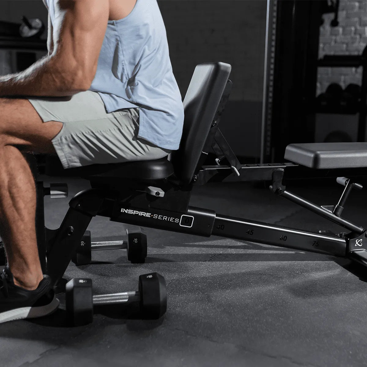 Inspire Series FID7 PRO Adjustable Weight Bench for Home Gym - 7-Position Incline/Decline Workout Bench for Strength Training, Dumbbell Exercises & Full Body Workouts - Perfect for Small Spaces & Home Fitness