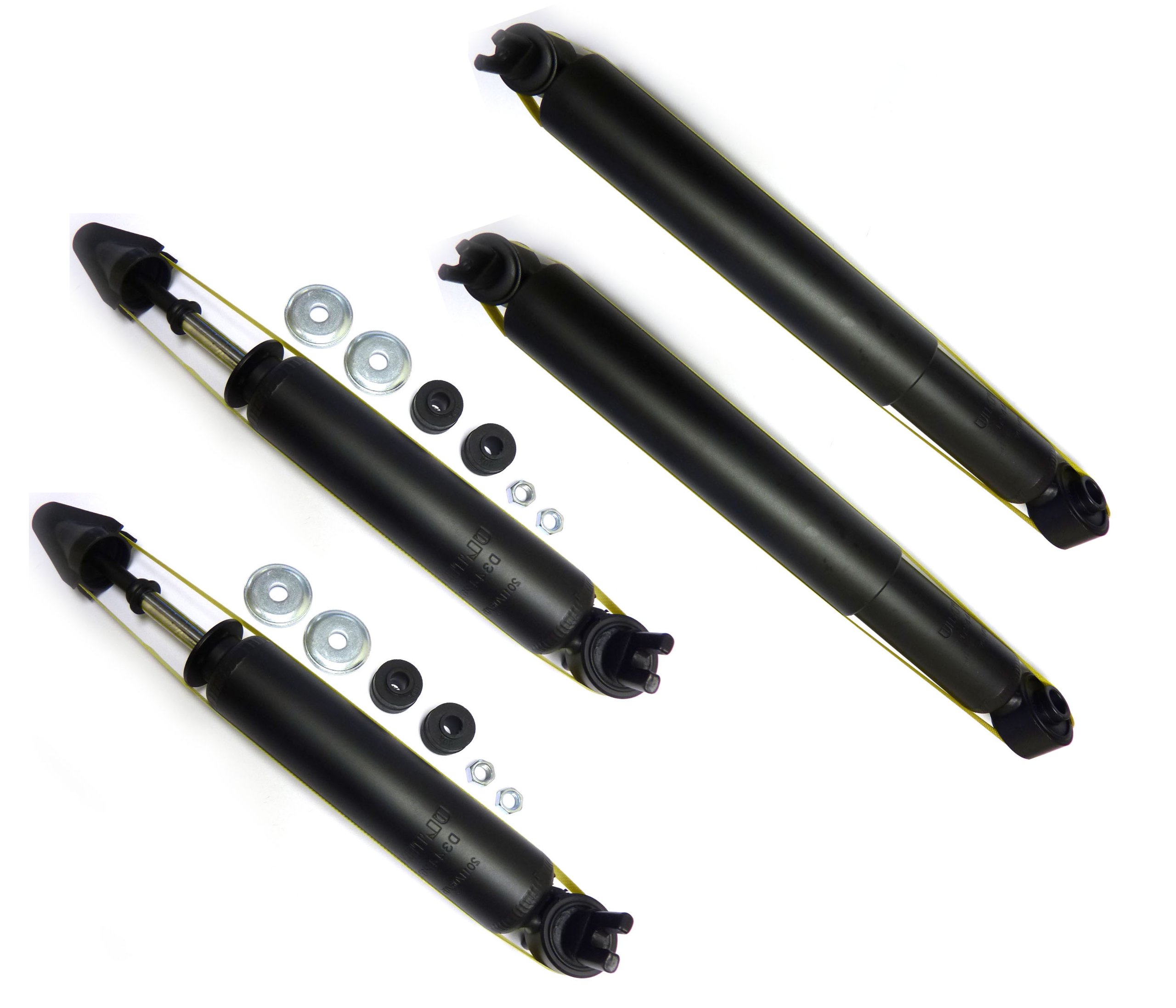 DTA 40184 Full Set of 4 Shock Absorbers - Compatible with Chevrolet C1500 C2500 C3500 2WD Only - Replacement Suspension Parts for Smoother Ride & Better Handling
