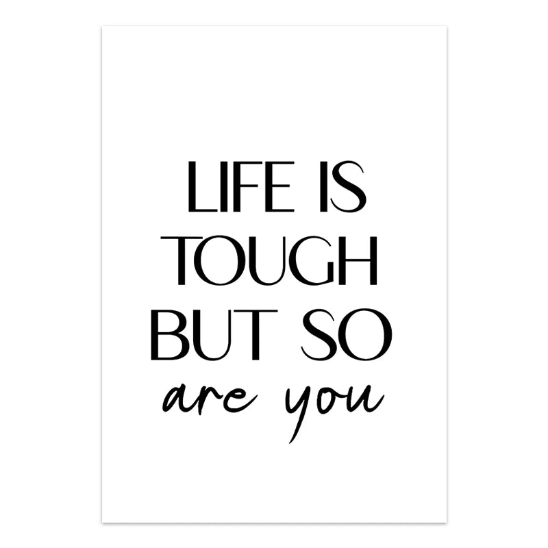 Inspirational Quotes Wall Art - Modern Cursive Verse Canvas Paintings & Posters for Home Office Decor | Nordic Style Motivational Wall Decor for Living Room, Bedroom & Workspace