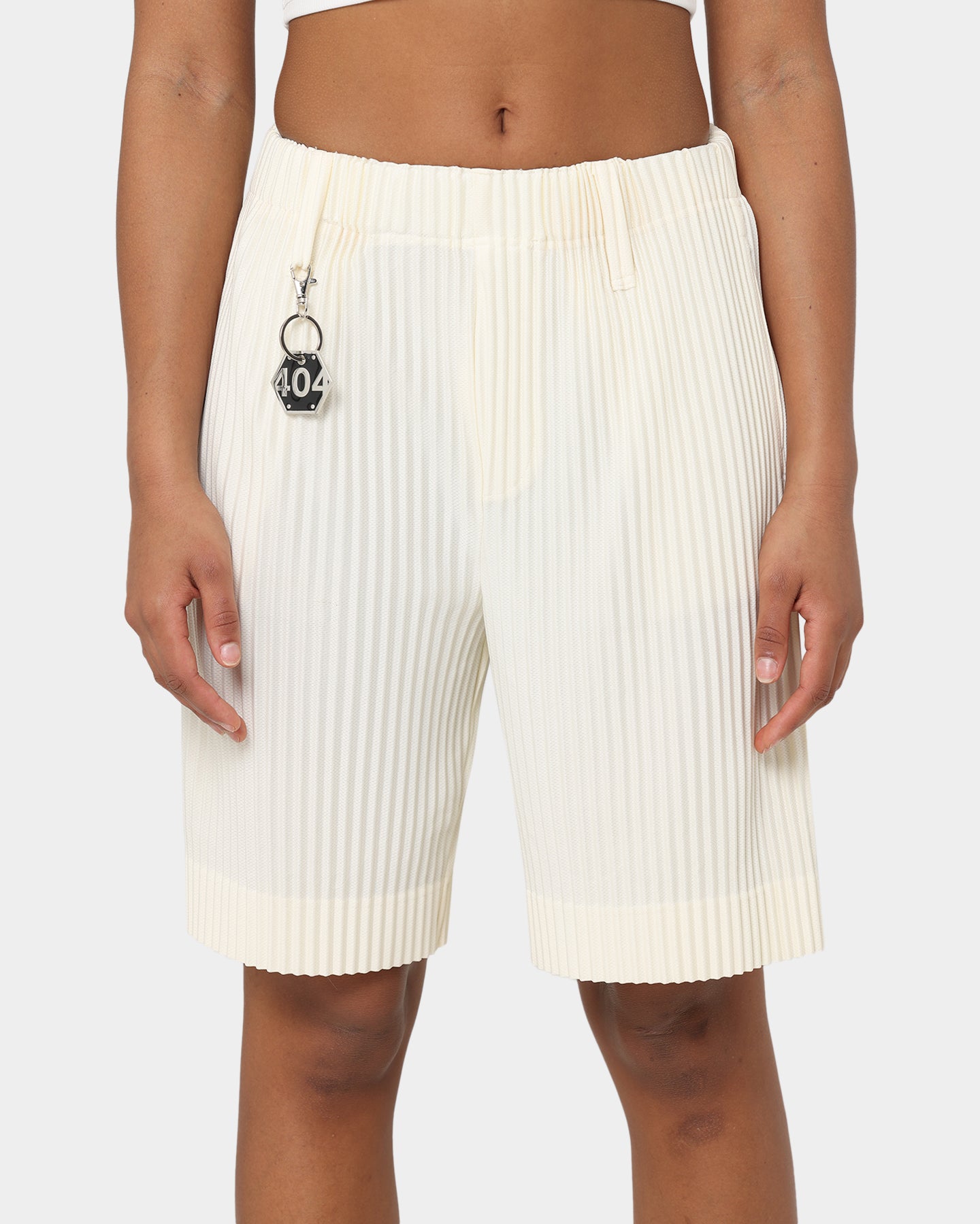 404 Harbour Plisse Shorts in Ecru - Stylish and Comfortable Women's Casual Shorts for Summer Outfits, Beachwear, and Lounge Wear