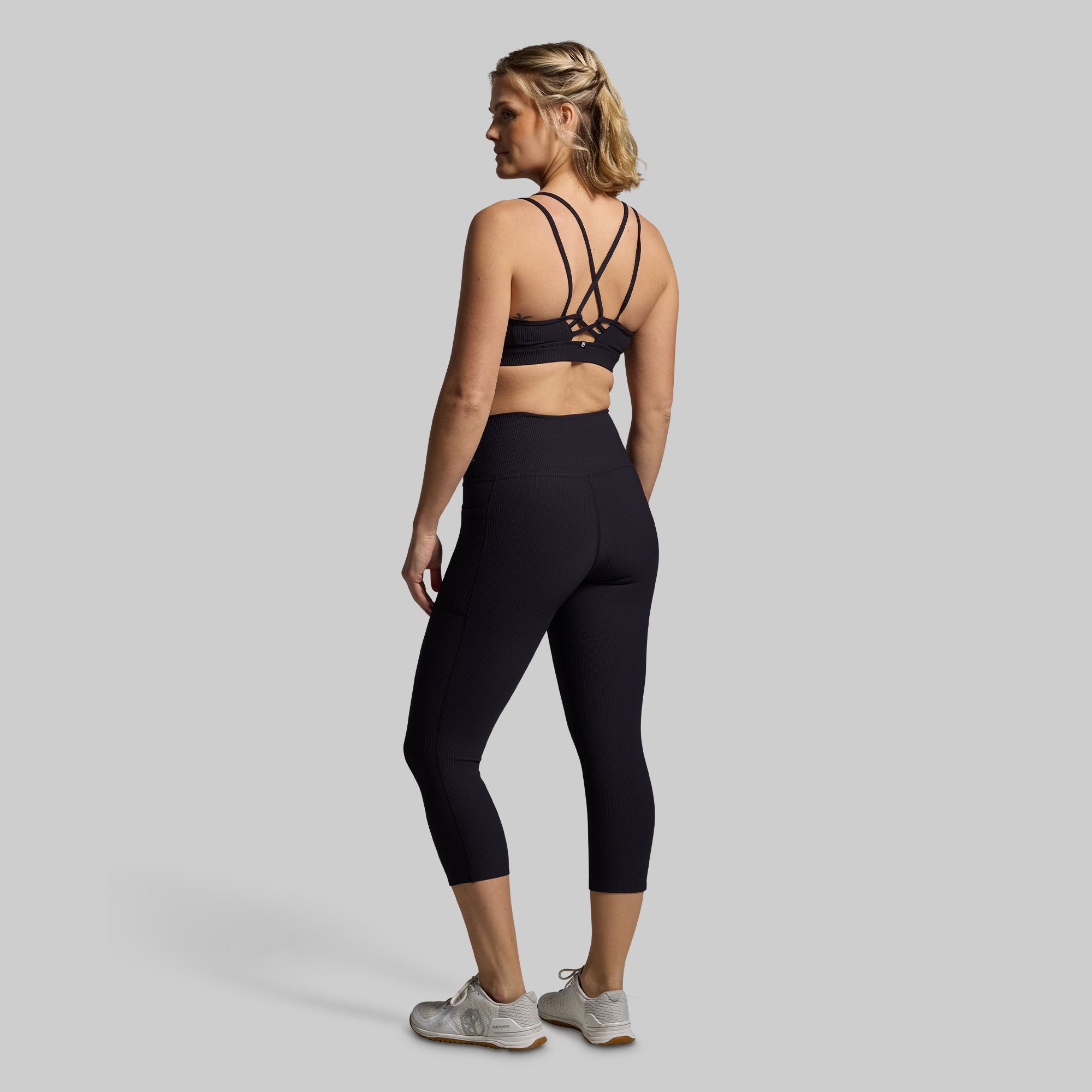 Stylish Black Capri Set for Women - All or Nothing Workout Outfit | Perfect for Yoga, Gym, and Casual Wear