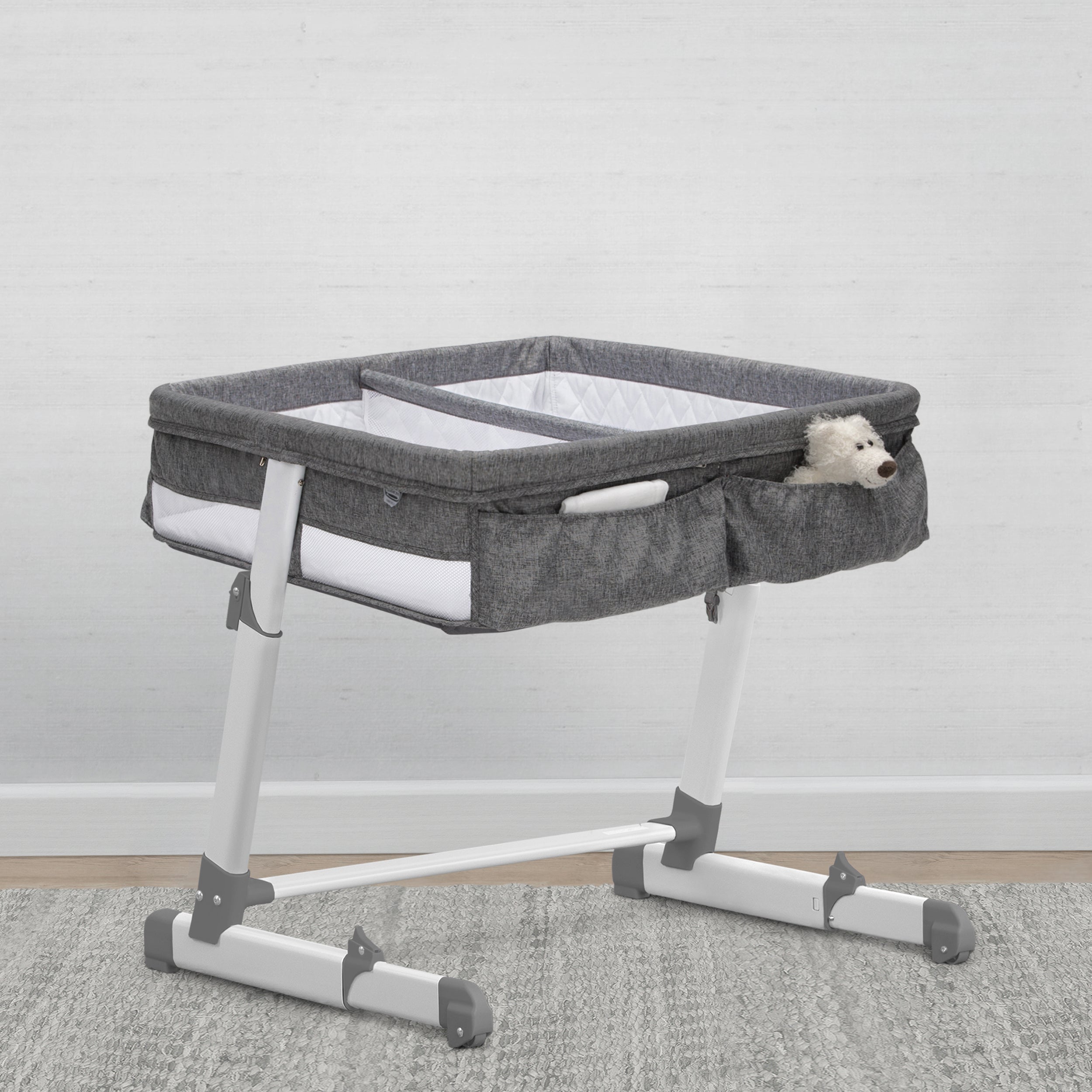By The Bed Twin City Sleeper Bassinet - Portable Baby Crib for Newborns & Infants - Perfect for Nursery, Bedroom & Travel Use
