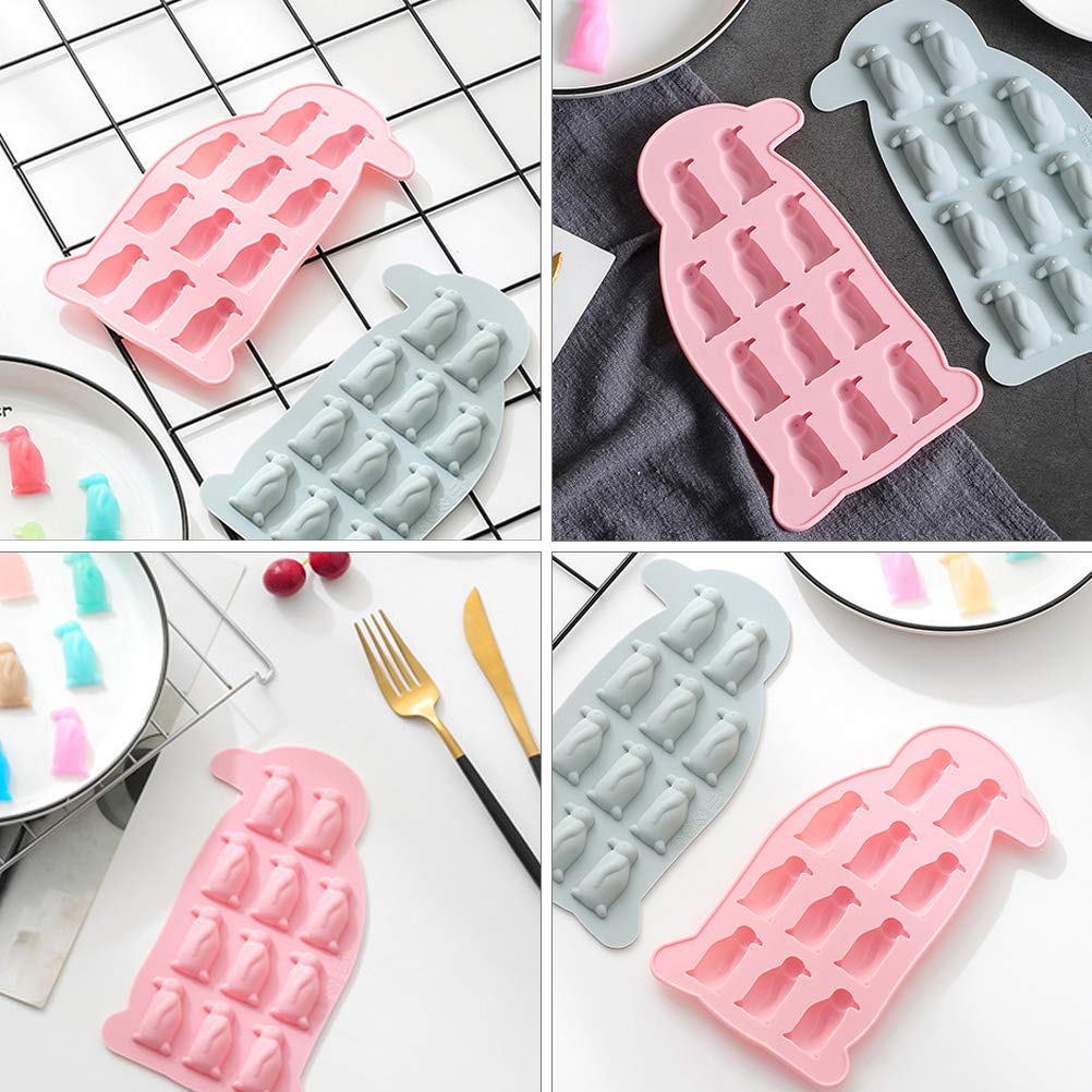 Hemoton 2-Piece Penguin Silicone Mold Set - Non-Stick Chocolate, Candy & Ice Cube Baking Molds - BPA-Free Kitchen Supplies for DIY Desserts, Party Treats & Holiday Baking
