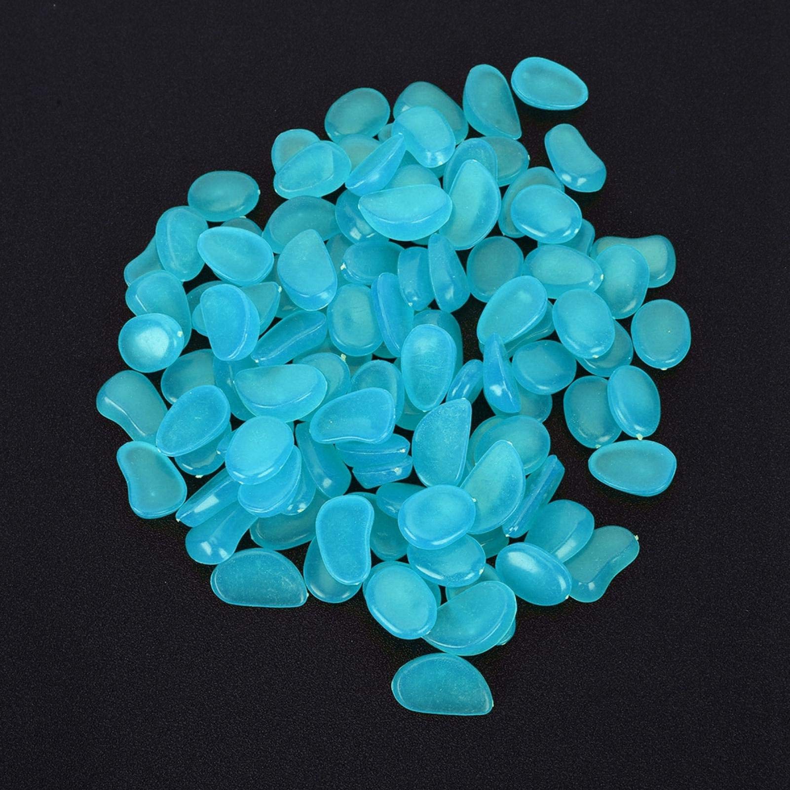 Luminous Decorative Stones - High-Quality Glow in the Dark Rocks for Aquariums, Fish Ponds, Bonsai & Garden Landscaping | Blue Glowing Pebbles for Indoor/Outdoor Decor
