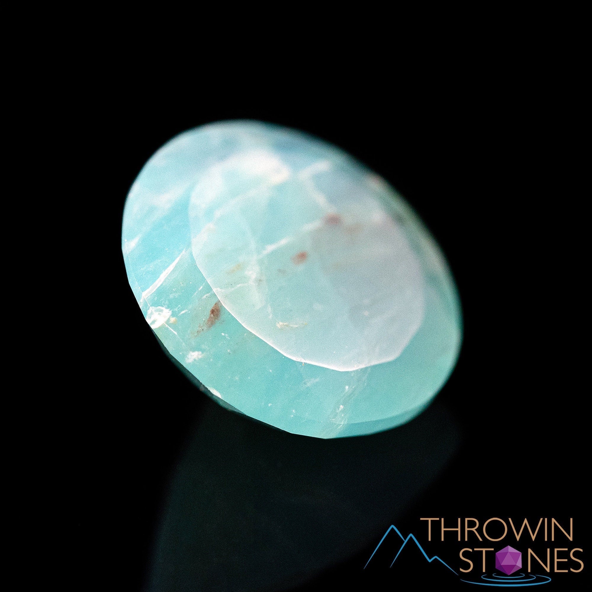 Blue Opal Crystal with Copper - Round Faceted Gemstone for Jewelry Making, Birthstone Collection, Healing Crystals (40850) | Perfect for Necklaces, Bracelets & Spiritual Healing Practices