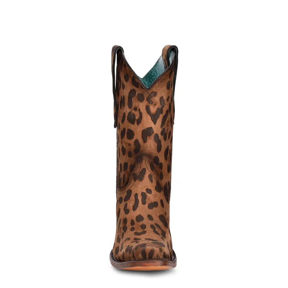 Women's Corral Brown Leopard Print Western Leather Mid-Calf Boots - Stylish Cowgirl Boots for Riding, Dancing & Country Fashion