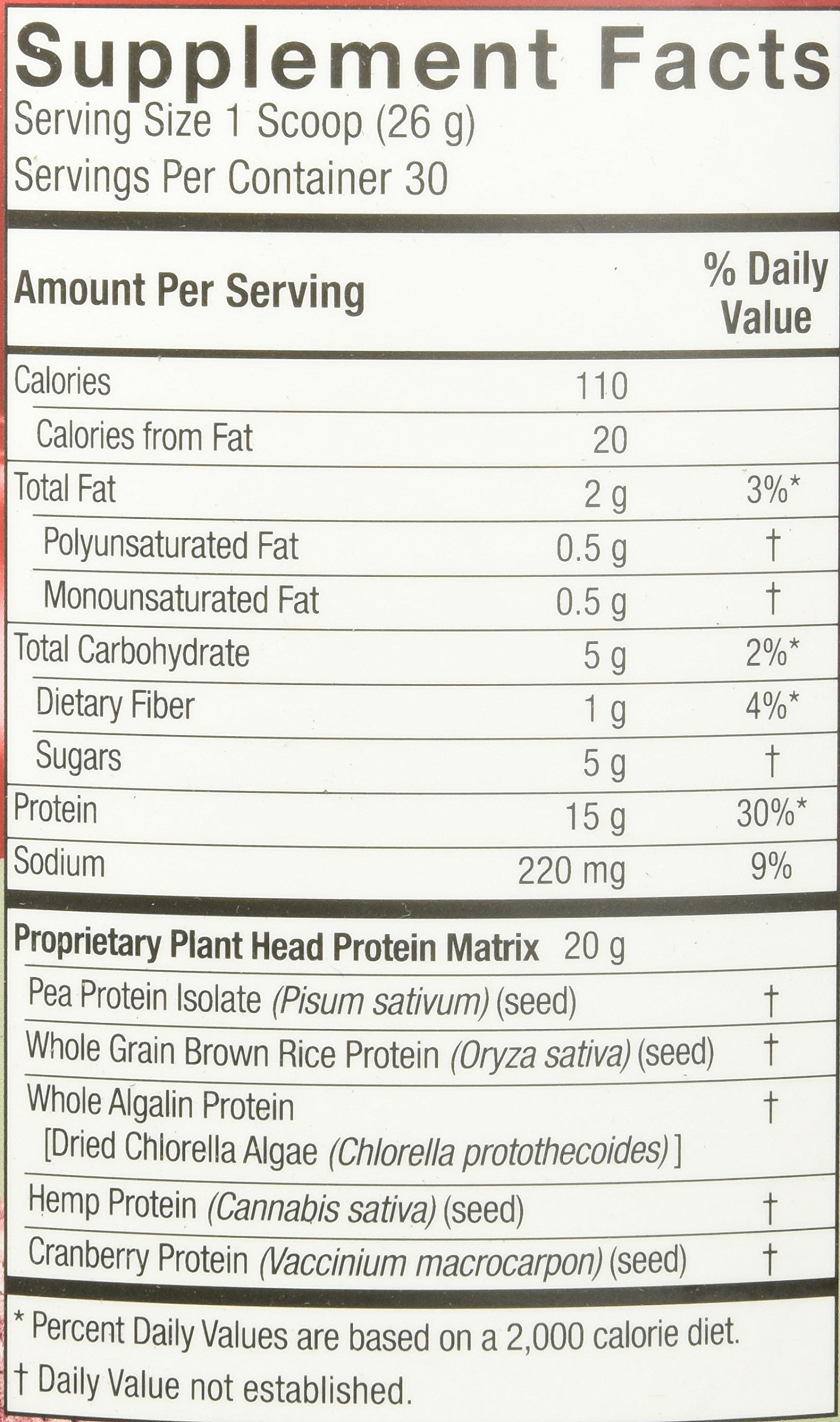 Genceutic Naturals Plant-Based Protein Powder - Vegan Strawberry Flavor, 30 Servings (1.8 lbs) | Gluten, Soy & Dairy Free, Non-GMO | Perfect for Post-Workout Recovery & Smoothies