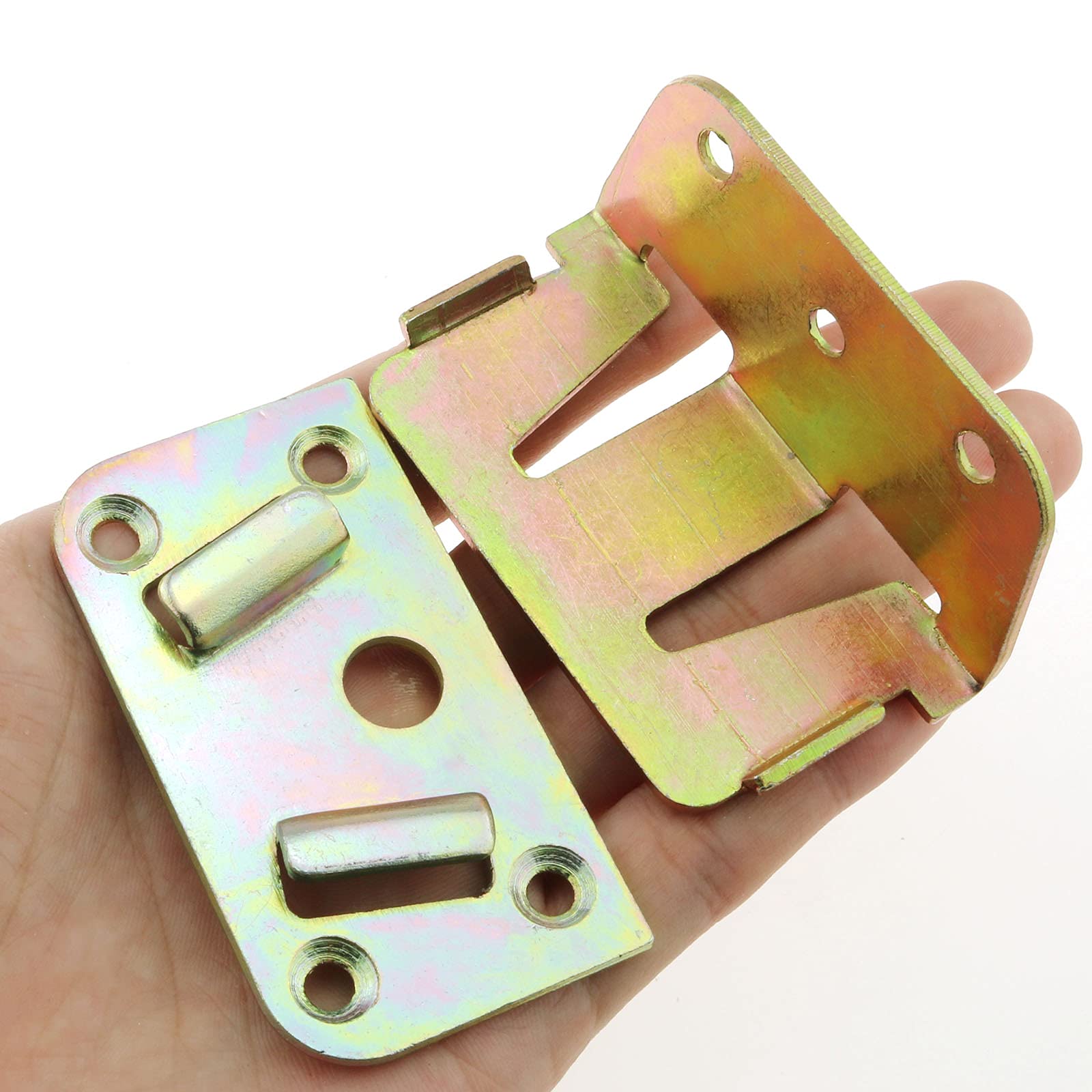 2PCS E-outstanding Bed Rail Brackets - Heavy Duty Wood Bed Rail Fittings & Slat Connectors | Metal Bed Frame Fasteners for Home Furniture Hardware | Perfect for Bed Frame Assembly, Repair & DIY Projects
