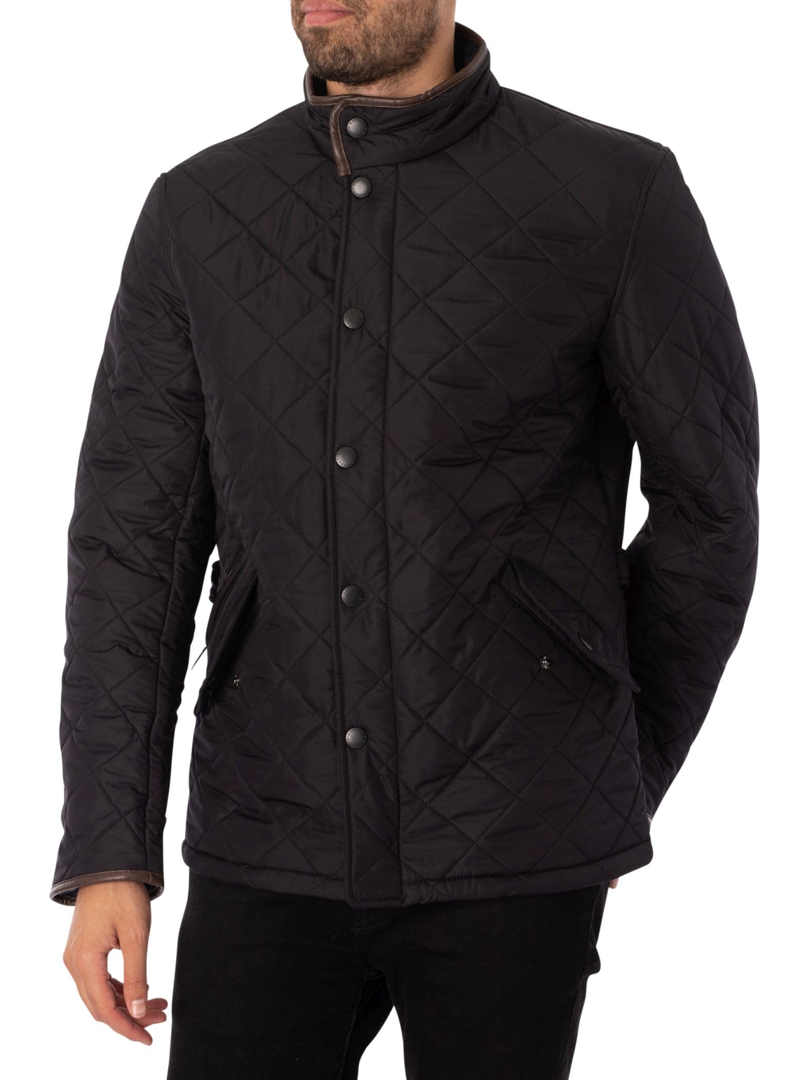 Barbour Men's Powell Quilted Jacket - Lightweight Water-Resistant Winter Coat for Outdoor Activities | Hiking, Camping & Casual Wear