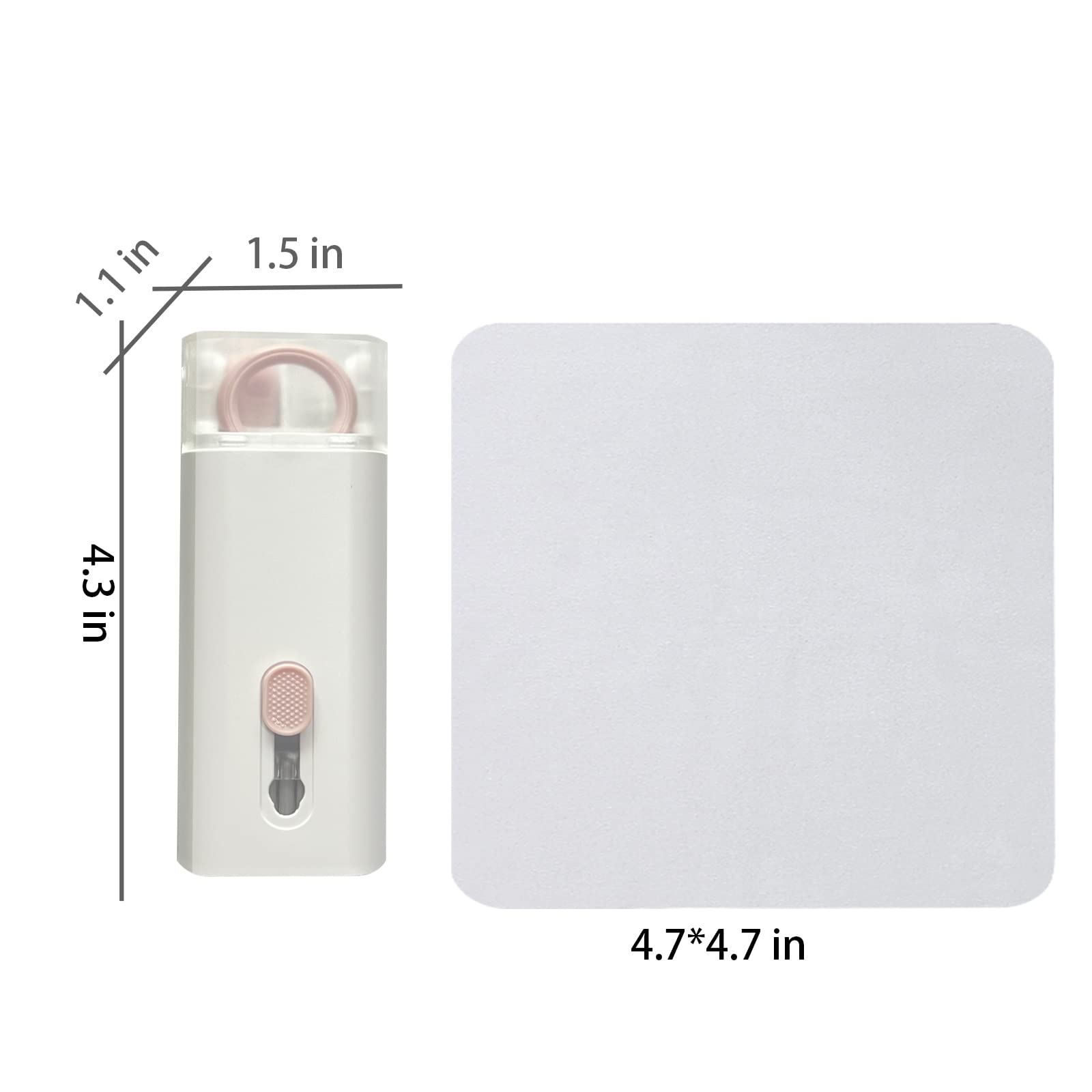 7-in-1 Electronic Cleaning Kit for Keyboards, Laptops, AirPods Pro, Phones & Screens - Includes Brush & Free Flannel Cloth (Pink) - Perfect for Home, Office & Travel Use