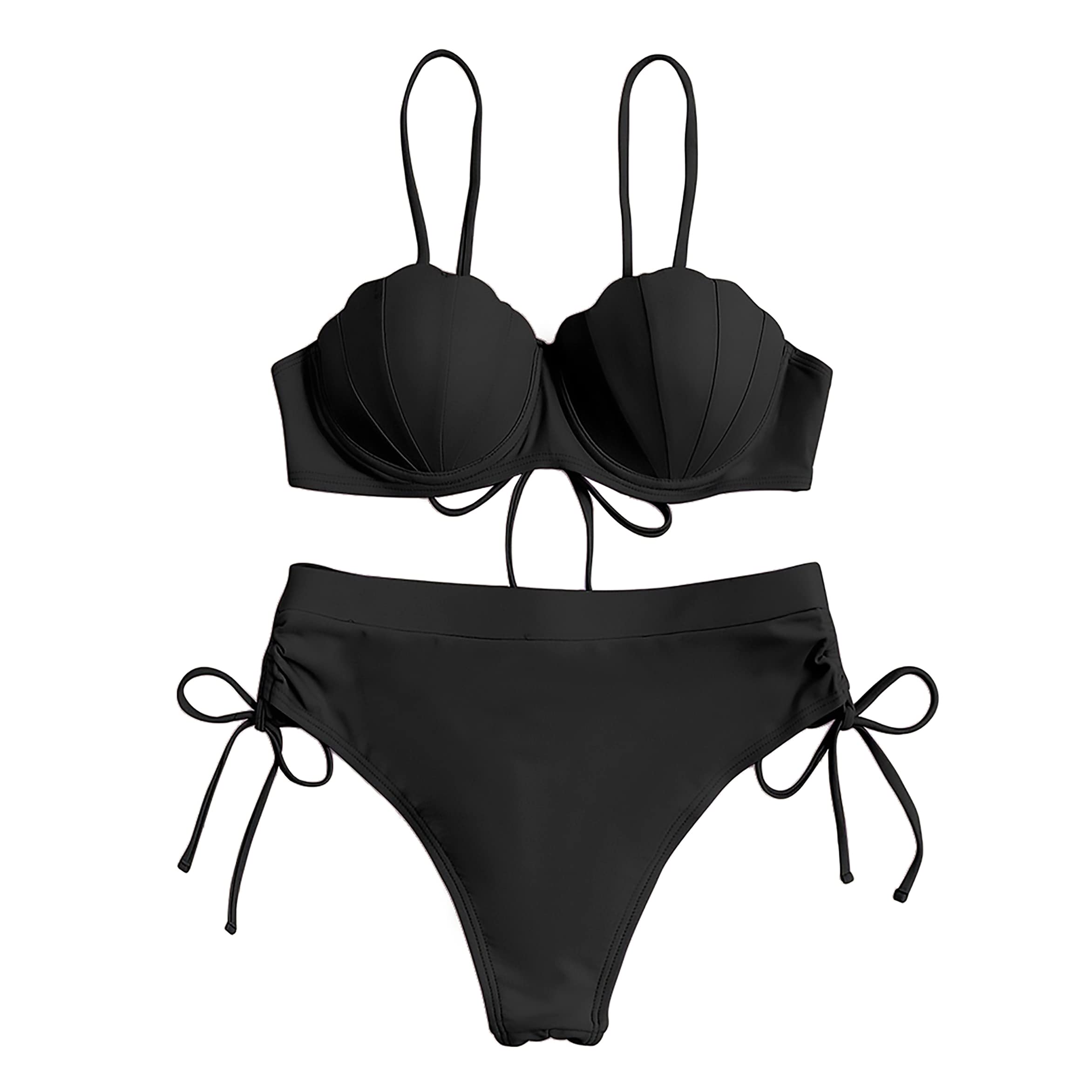 ENJYOP Women's Bikini Swimsuit - Light Support Mermaid Seashell Bra Bathing Suit for Beach, Pool & Vacation | Sexy Summer Swimwear for Women