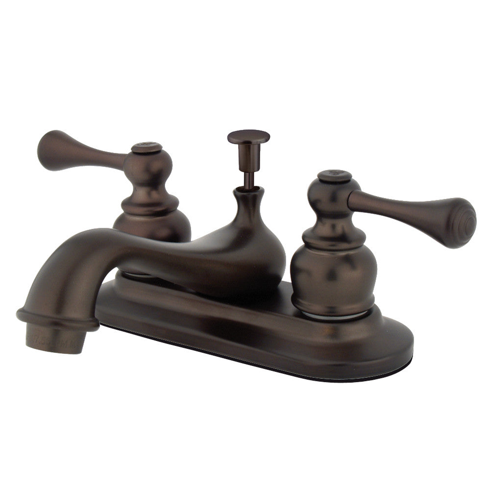 Kingston Brass KB604BL 4-Inch Centerset Bathroom Faucet - Modern Water-Saving Design for Bathroom Sink, Vanity, and Powder Room Installation