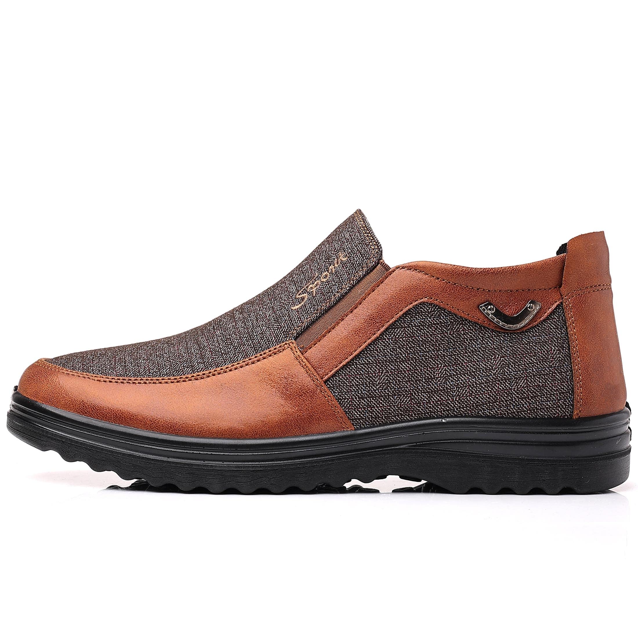 COSIDRAM Men's Casual Loafers - Lightweight Breathable Moccasin Shoes for Men | Comfortable Slip-On Ankle High Shoes for Walking, Travel & Daily Wear