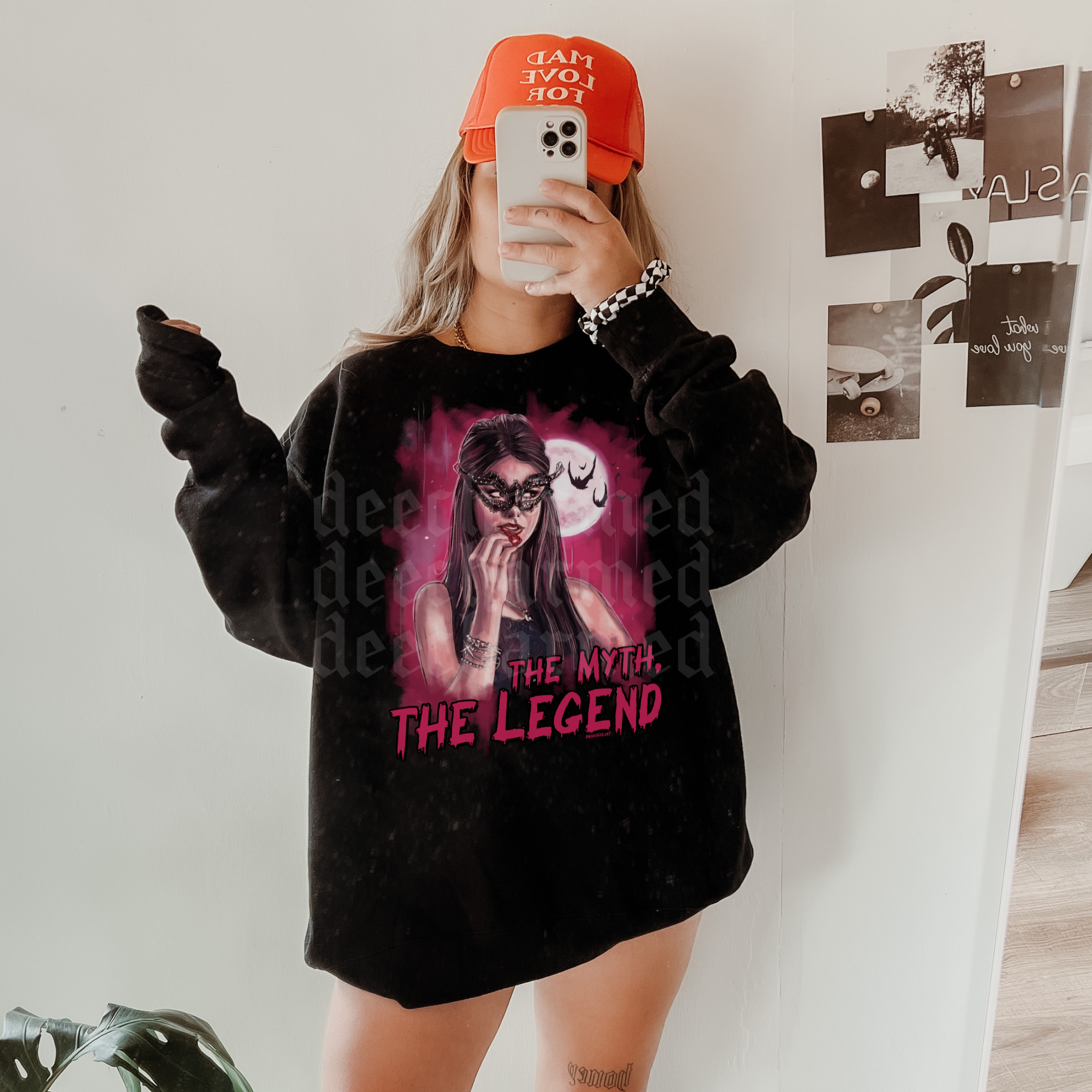 The Myth, The Legend Crewneck Sweatshirt - Vintage Inspired Unisex Pullover for Casual Wear & Street Style