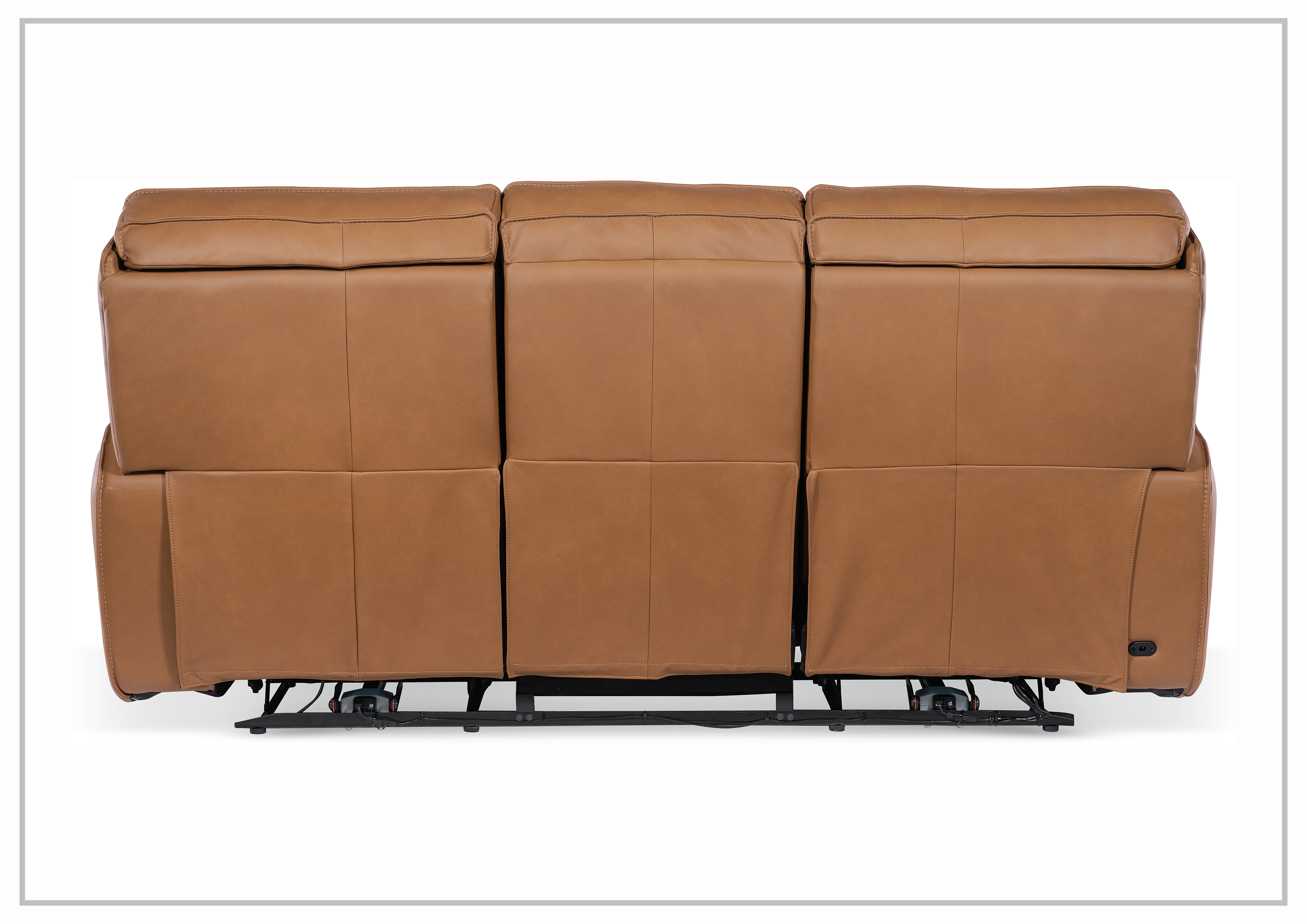 Hooker Furniture Miles Zero Gravity Power Recliner Leather Sofa - Adjustable Electric Recliner with Lumbar Support for Living Room, Home Theater & Office Comfort
