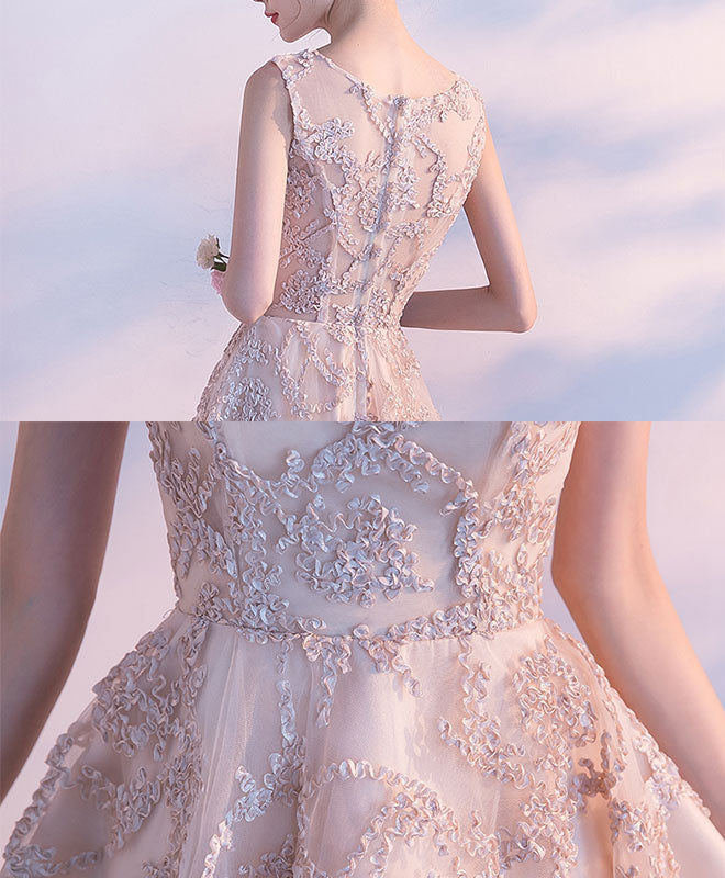 Elegant Champagne High-Low Short Prom Dress for Homecoming - Perfect for Parties, Dances & Special Occasions