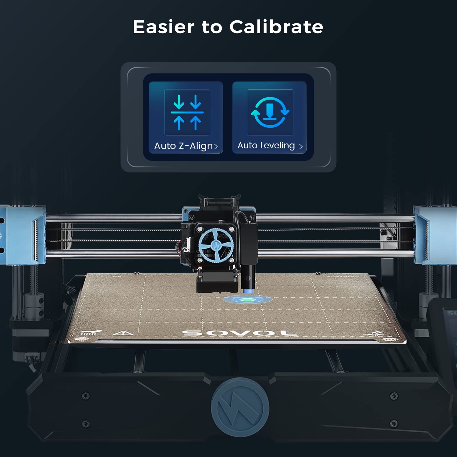 Sovol SV06 Plus 3D Printer with 1kg Blue PLA Filament - 300℃ High Temp Hotend, 150mm/s Speed, All Metal, Direct Drive, Auto Leveling, 11.8x11.8x13.4in - Perfect for Home DIY, Prototyping & Hobby Projects
