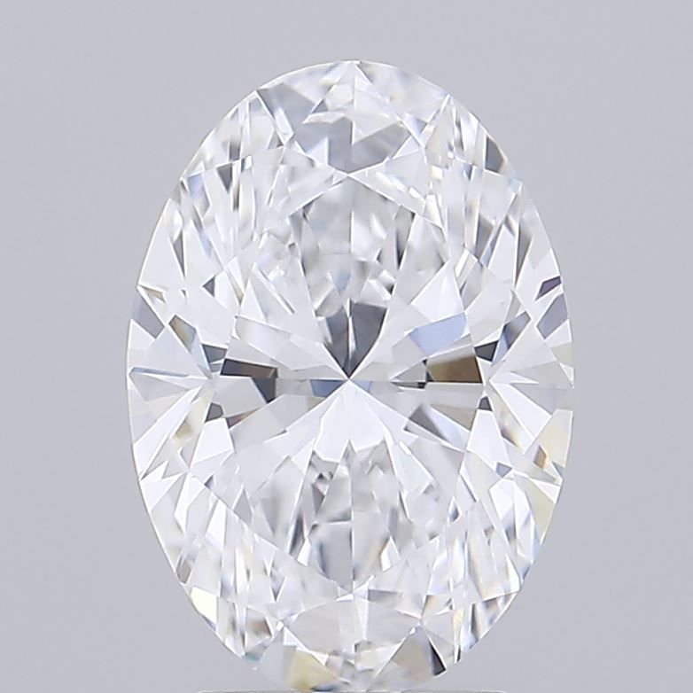 2.83 Carat D Color VVS2 Clarity Oval Lab-Grown Diamond for Engagement Rings & Fine Jewelry