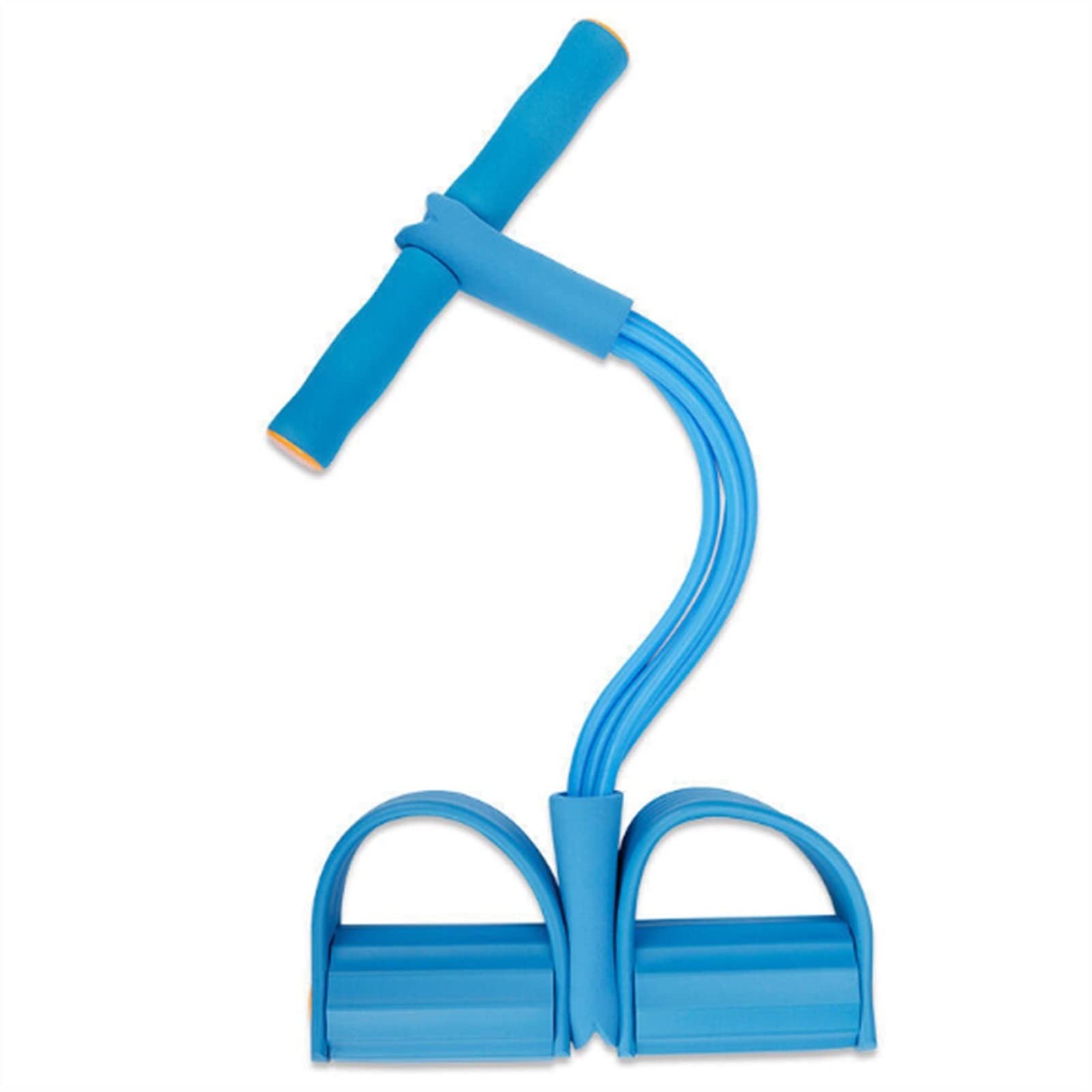 NFEGSIYA Ankle Puller Resistance Bands - Indoor Fitness Exercise Equipment for Strength Training, Sit Ups, Workouts & Sports - Elastic Pull Rope with Sport Pedal (Blue) - Perfect for Home Gym, Yoga, Pilates & Physical Therapy