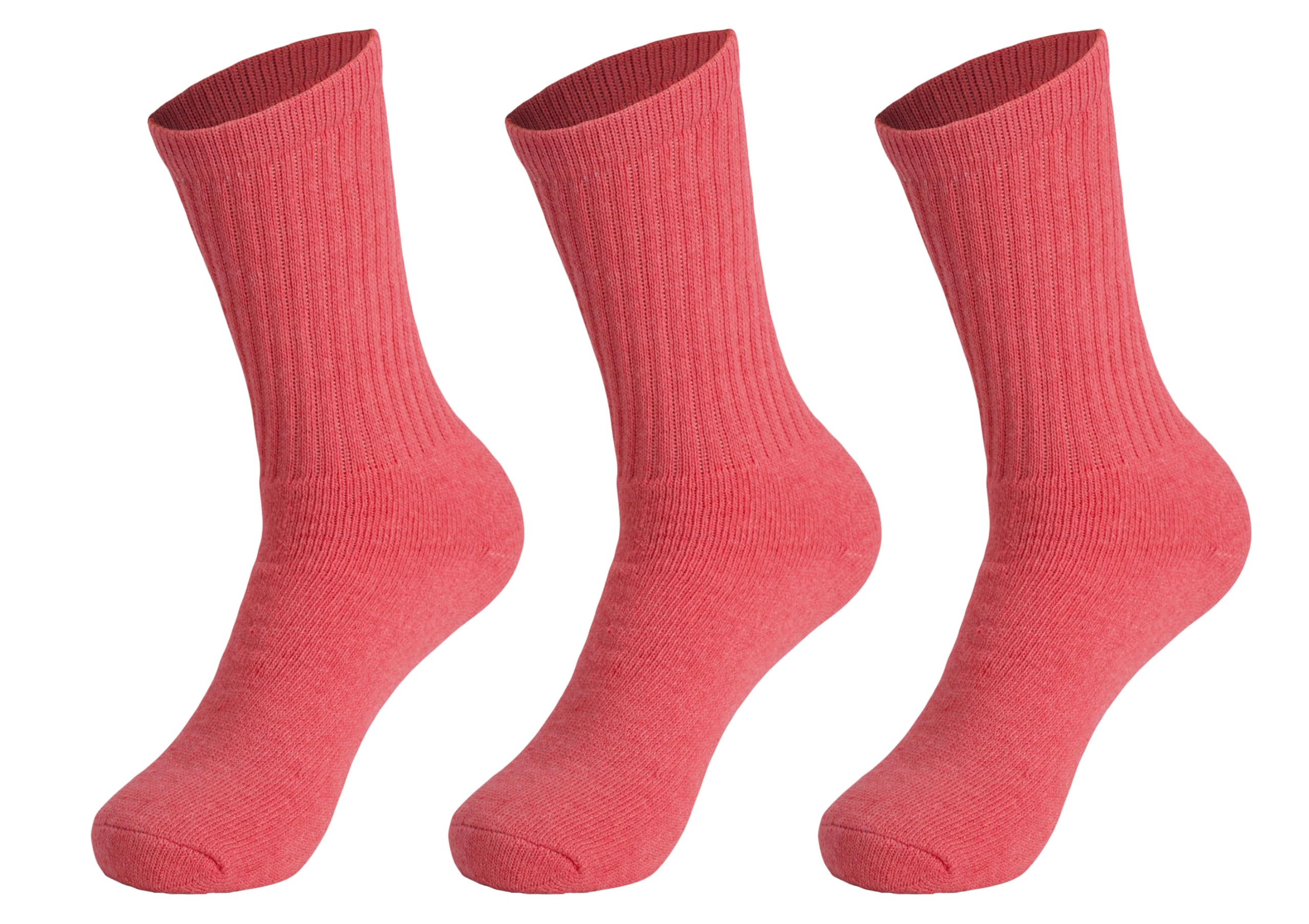American Made Women's Cotton Crew Athletic Socks - 3 Pairs Pack with Smooth Toe Seam | Comfortable Workout & Running Socks for Gym, Yoga & Daily Wear