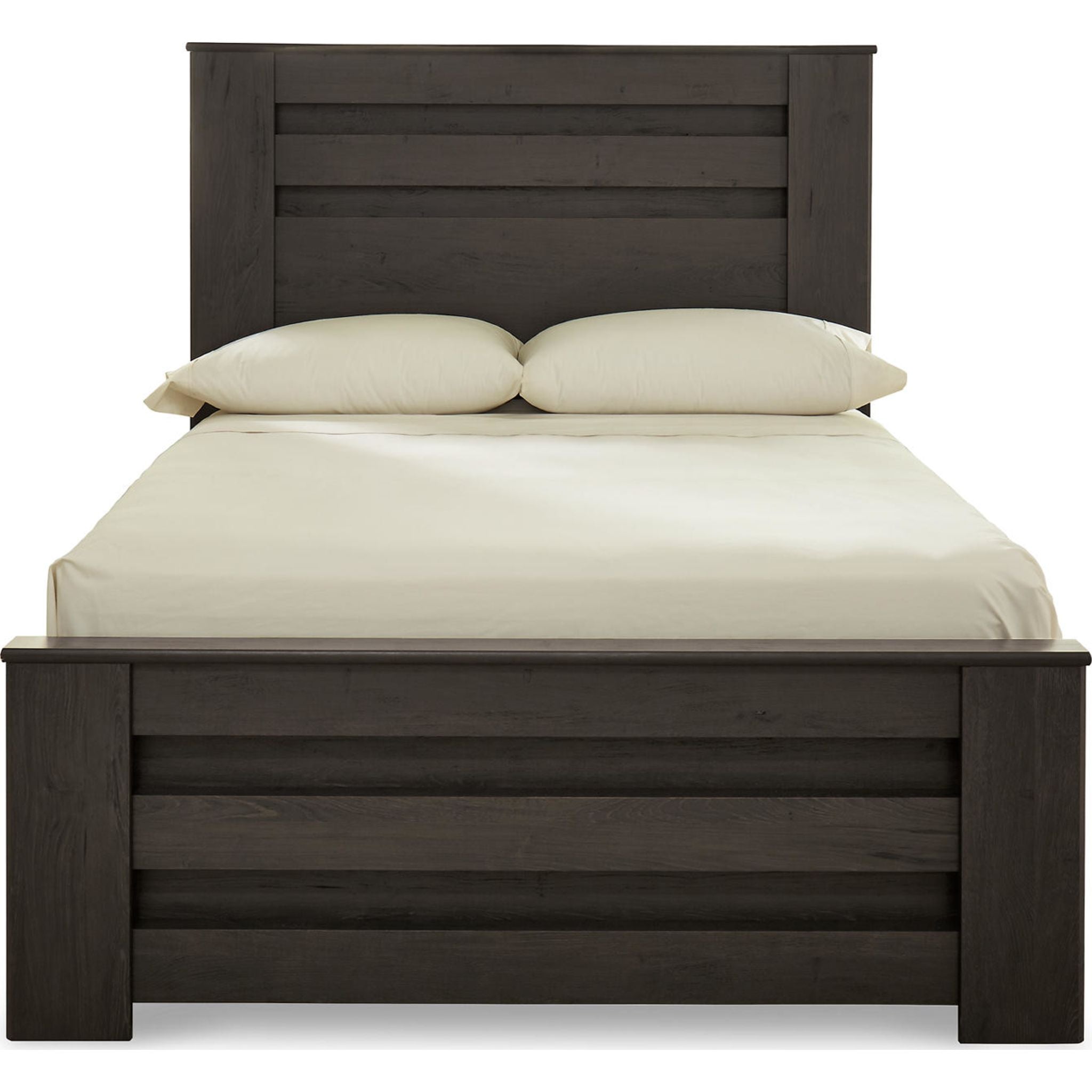 Brinxton Full Panel Upholstered Headboard - Charcoal Grey Fabric Bed Frame for Master Bedroom & Guest Room Decor